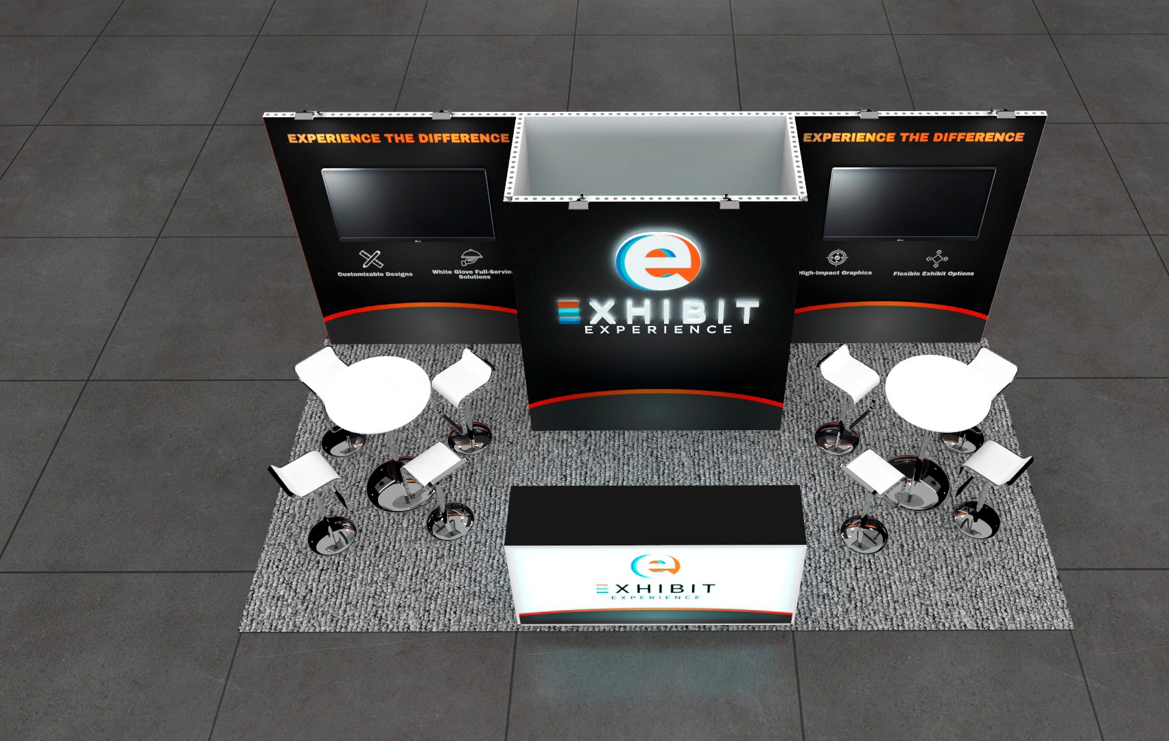 10 x 20 Affordable Trade Show Exhibit Rental Package – Option 3