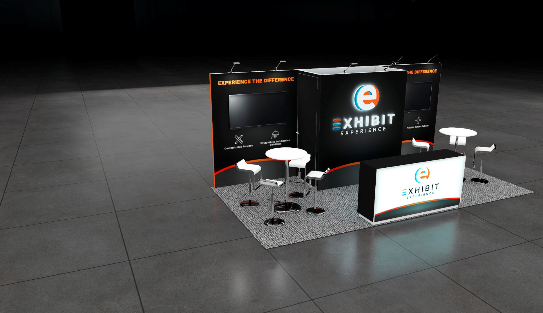 10 x 20 Affordable Trade Show Exhibit Rental Package – Option 3