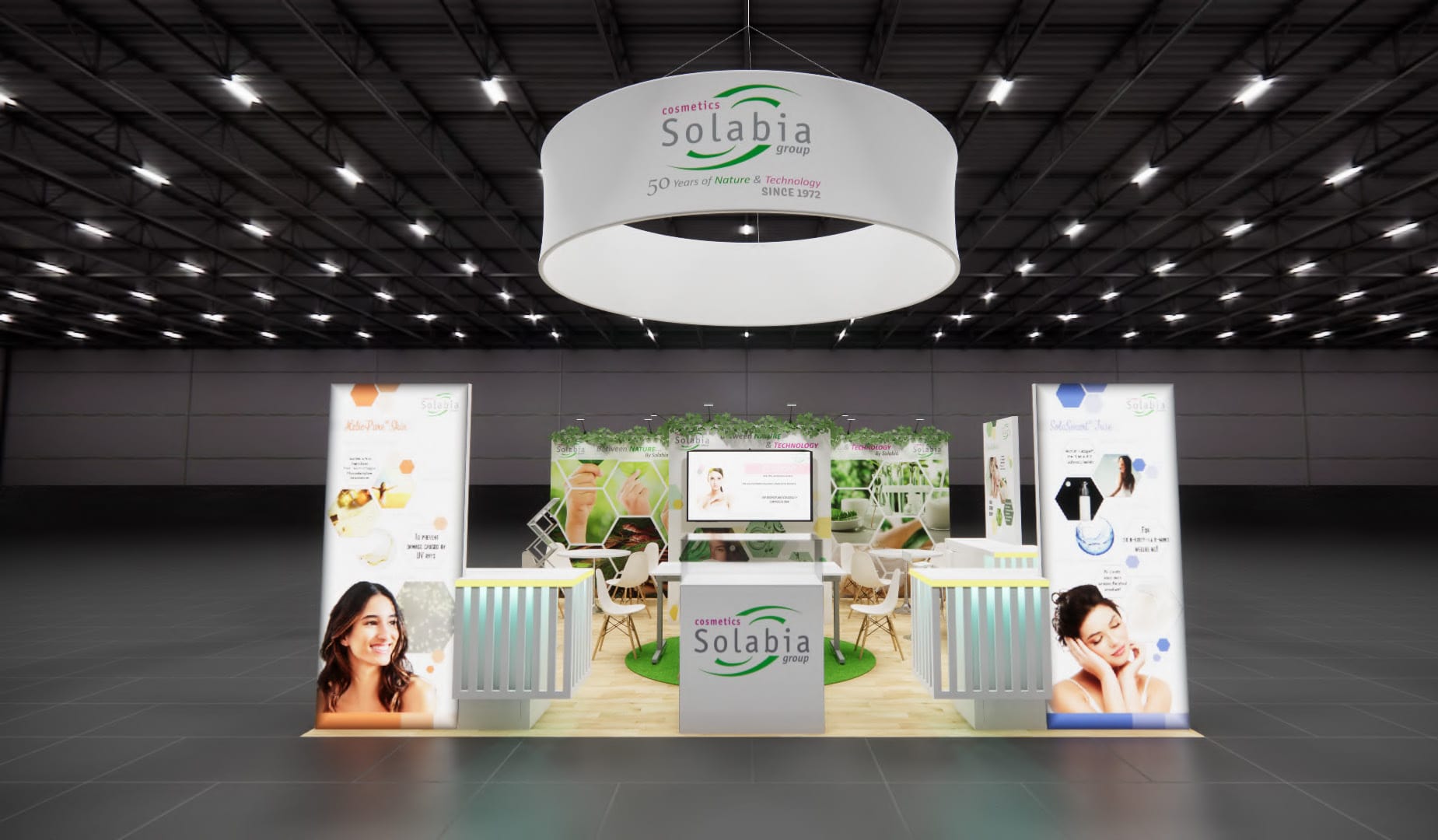 20x20 Las Vegas Health and Beauty Trade Show Exhibit Rental
