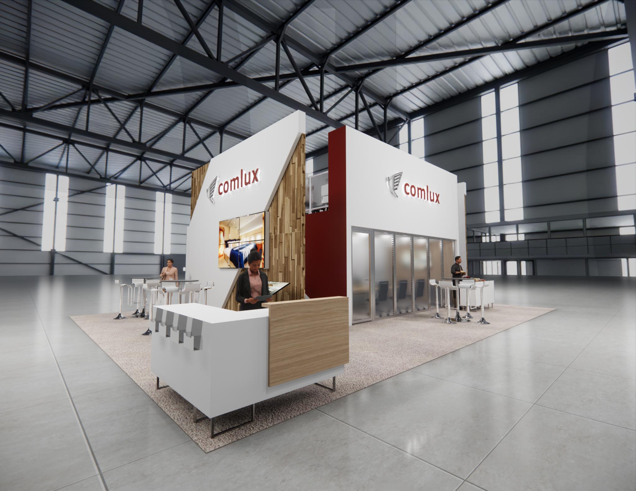 30 x 40 Trade Show Double Deck Stand Rental