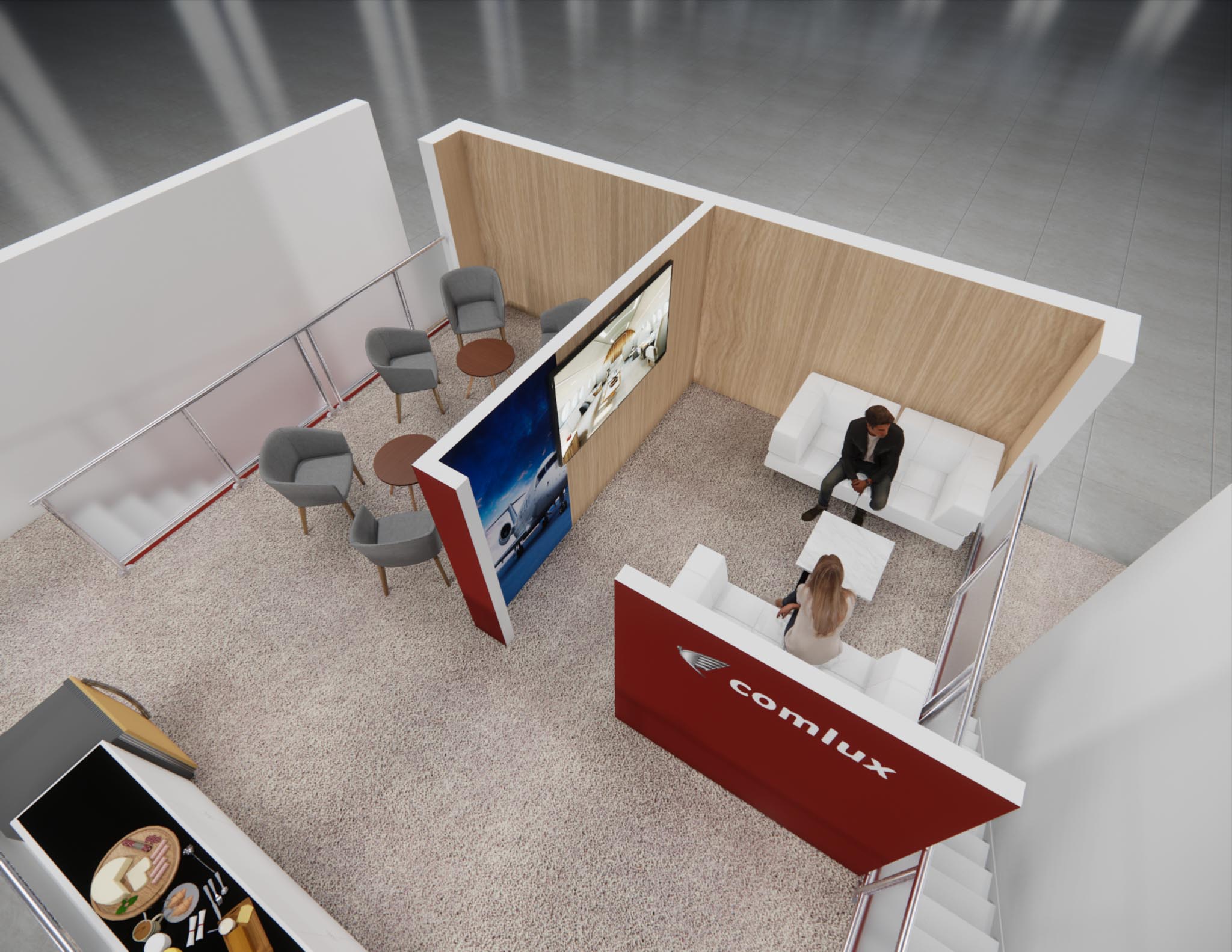 30 x 40 Trade Show Double Deck Stand Rental