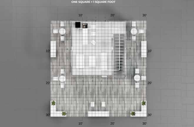 30x30 Two Story Trade Show Booth Rental – Meeting Rooms + Storage