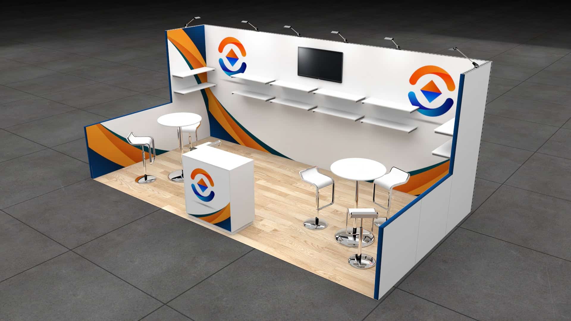 Custom Modular 10 x 20 Trade Show Exhibits