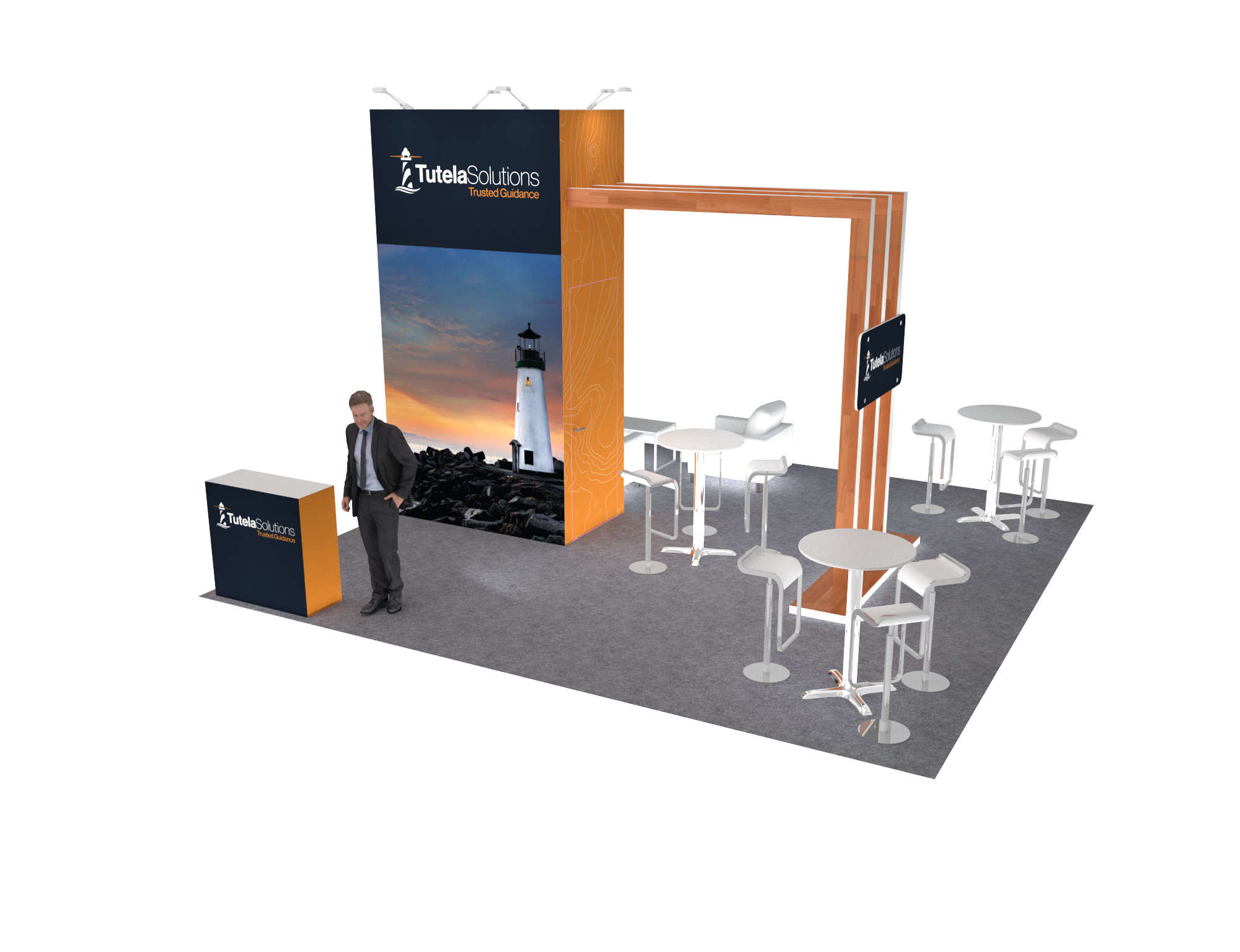 20x20 Exhibit Rental Stand Display