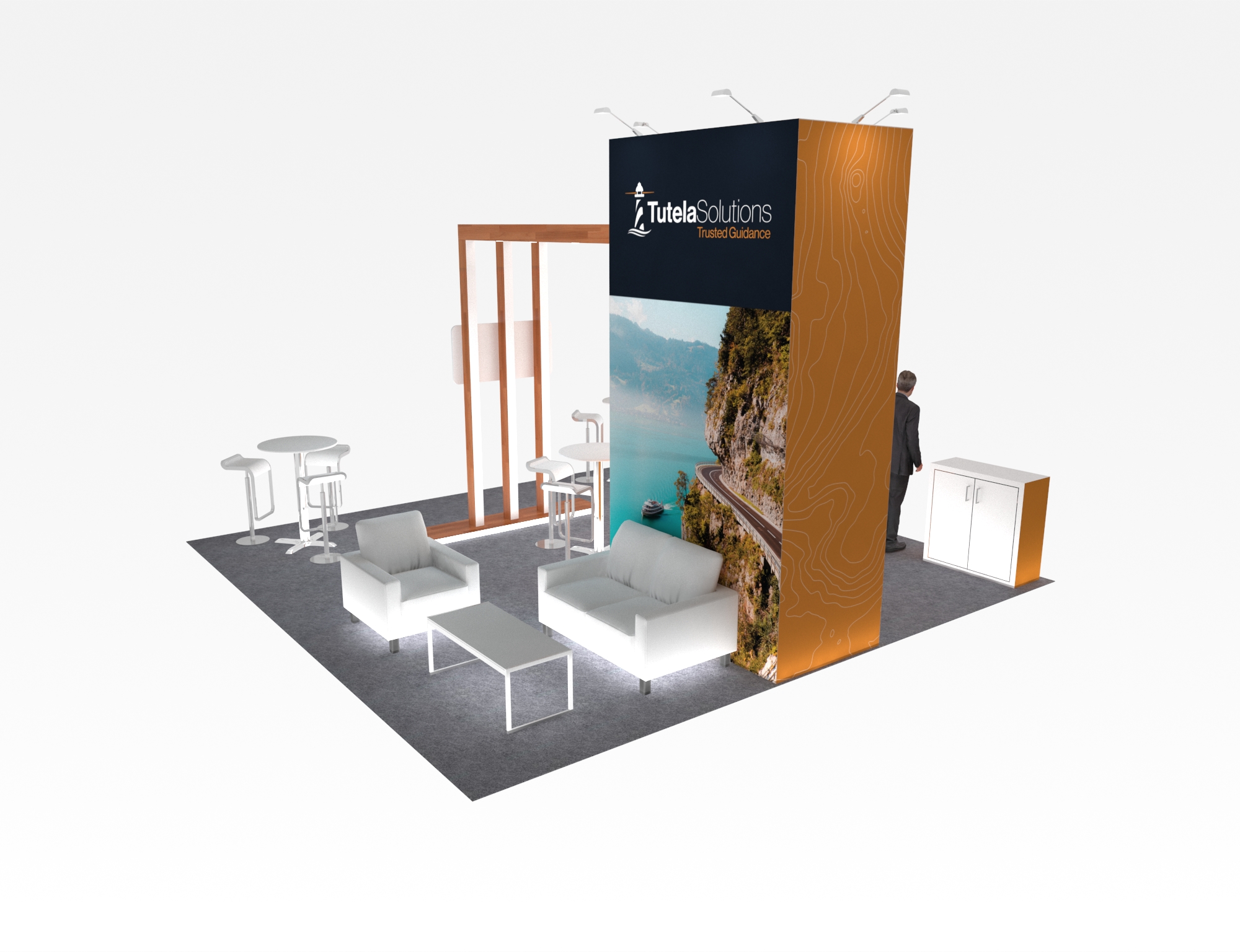 20x20 Exhibit Rental Stand Display