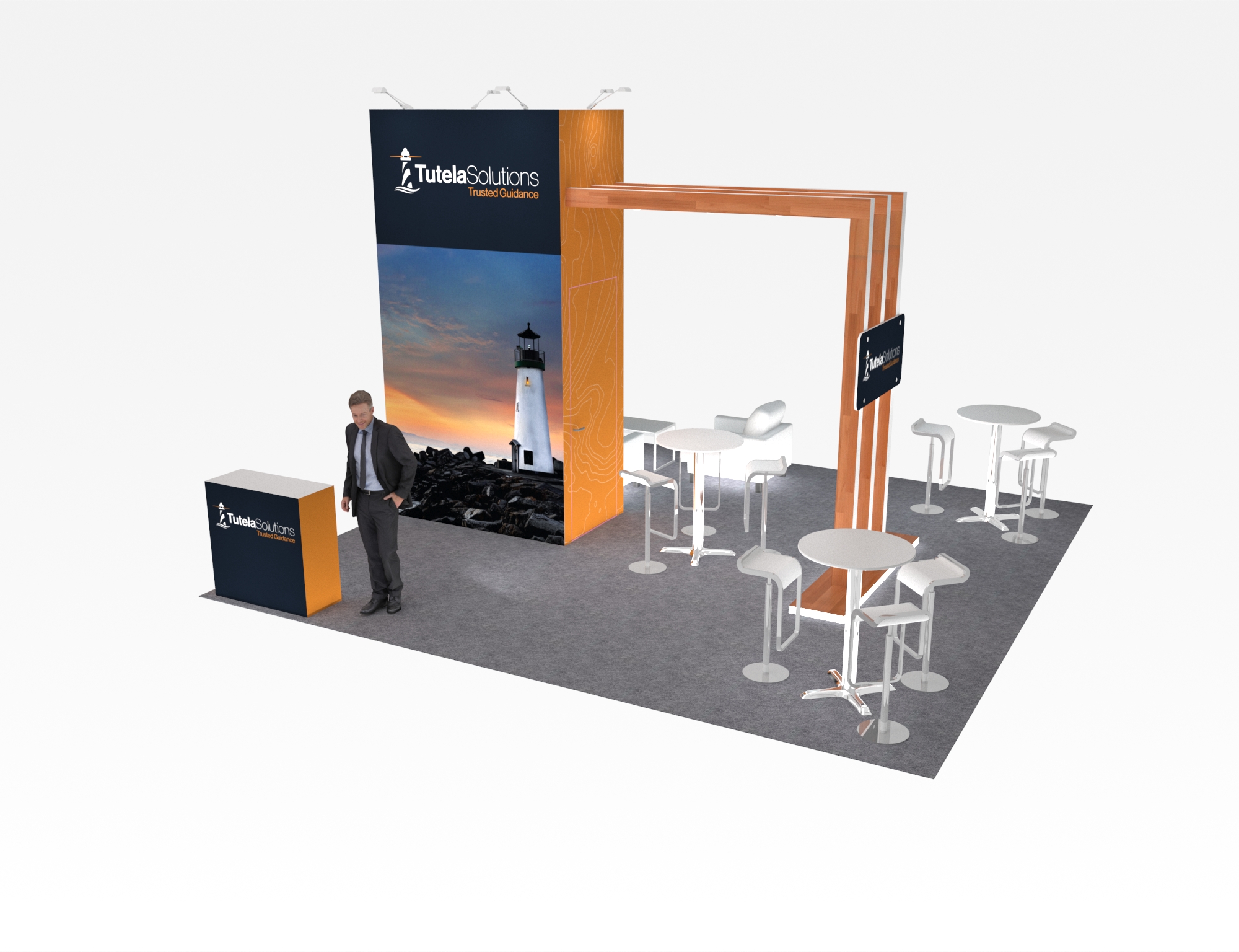 20x20 Exhibit Rental Stand Display