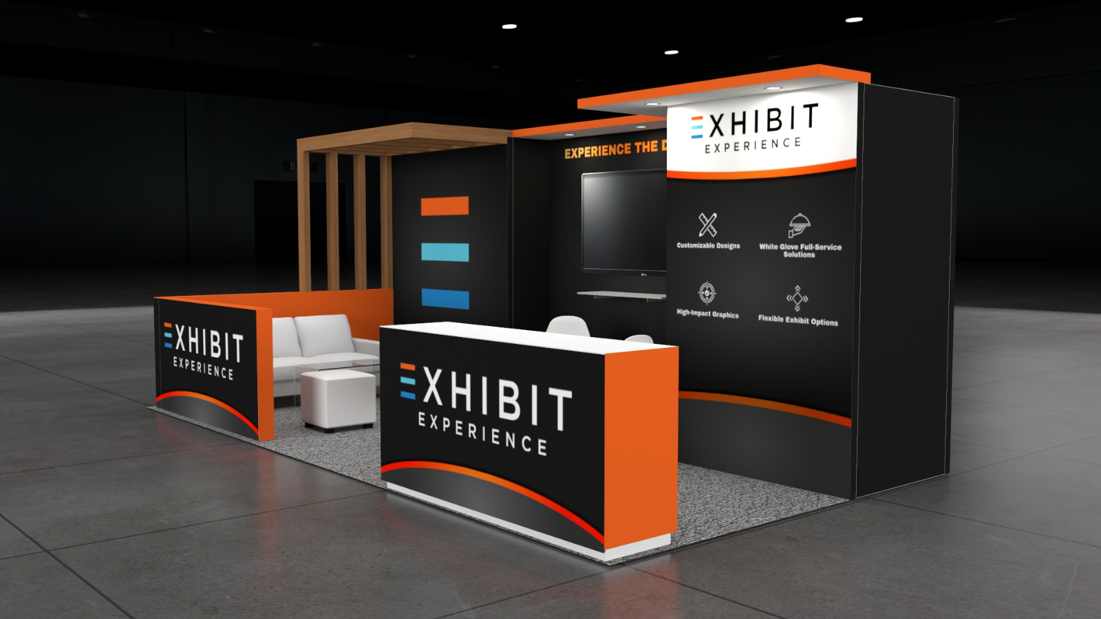 10 x 20 Affordable Trade Show Exhibit Rental Package – Option 2