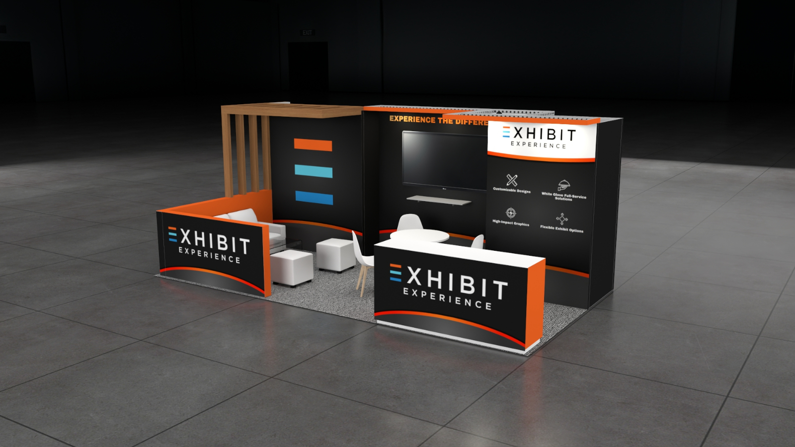 10 x 20 Affordable Trade Show Exhibit Rental Package – Option 2