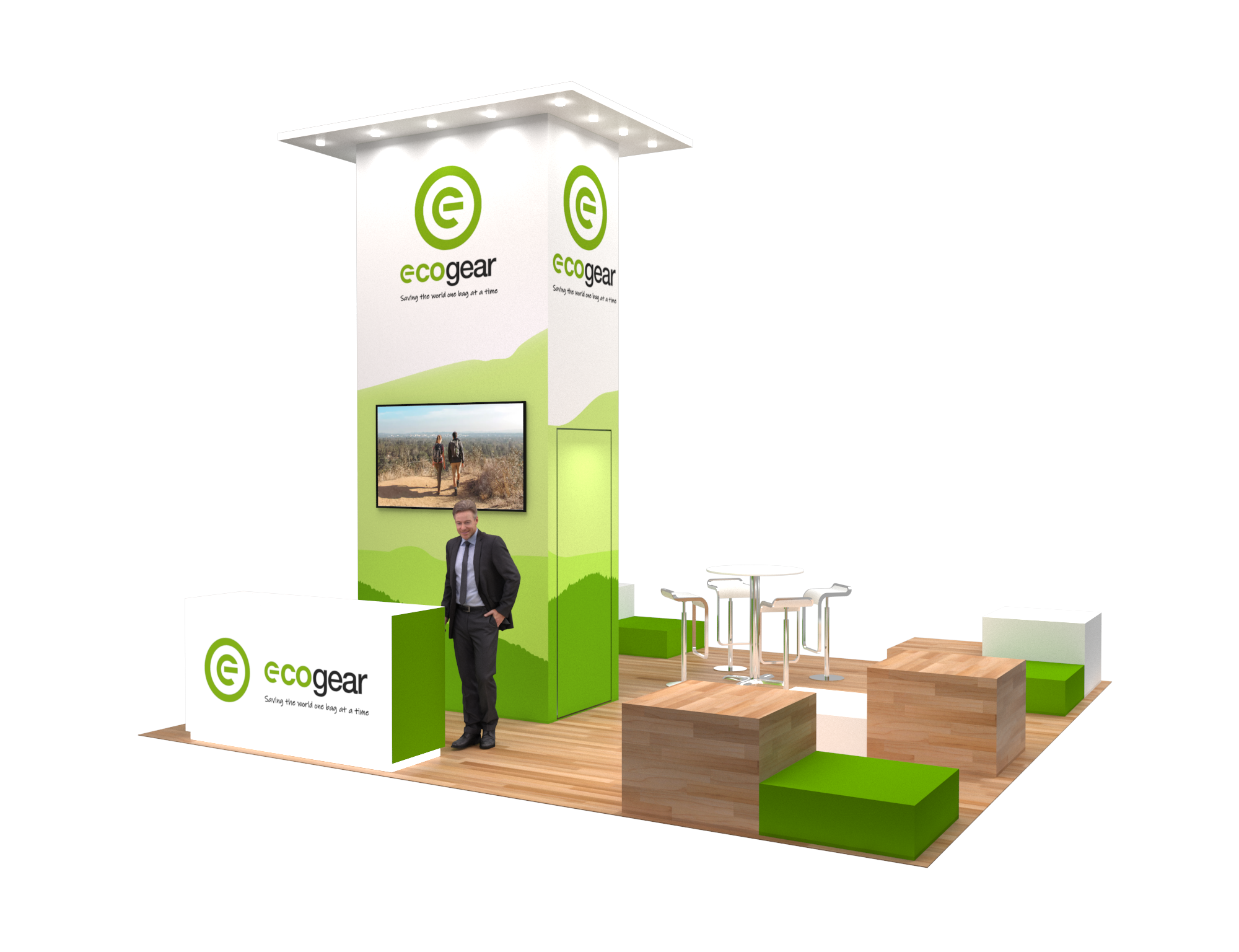 20x20 Display Trade Show Booth Rental