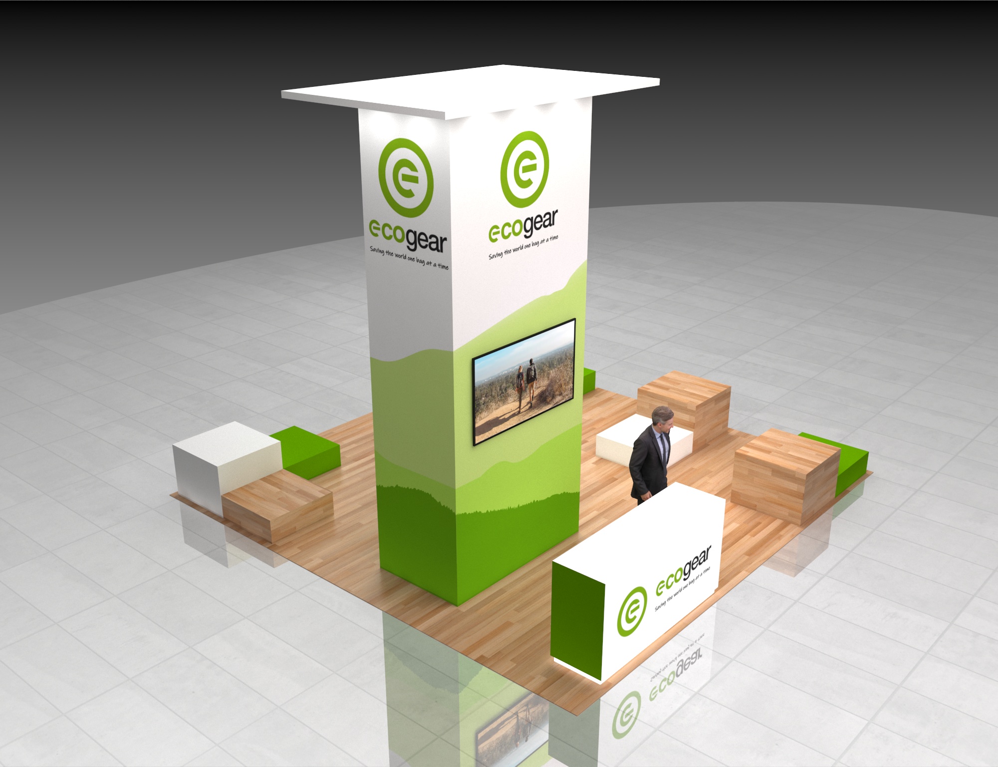 20x20 Display Trade Show Booth Rental
