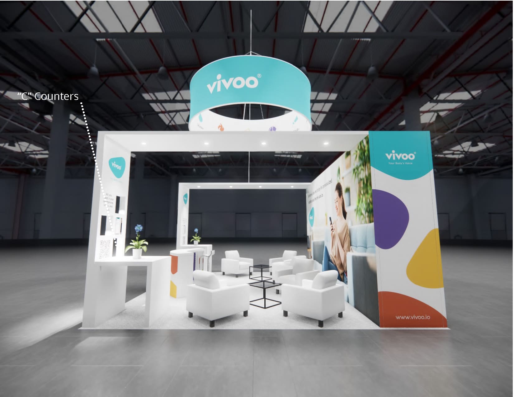 CES Expo trade show stand rental 20 x 20