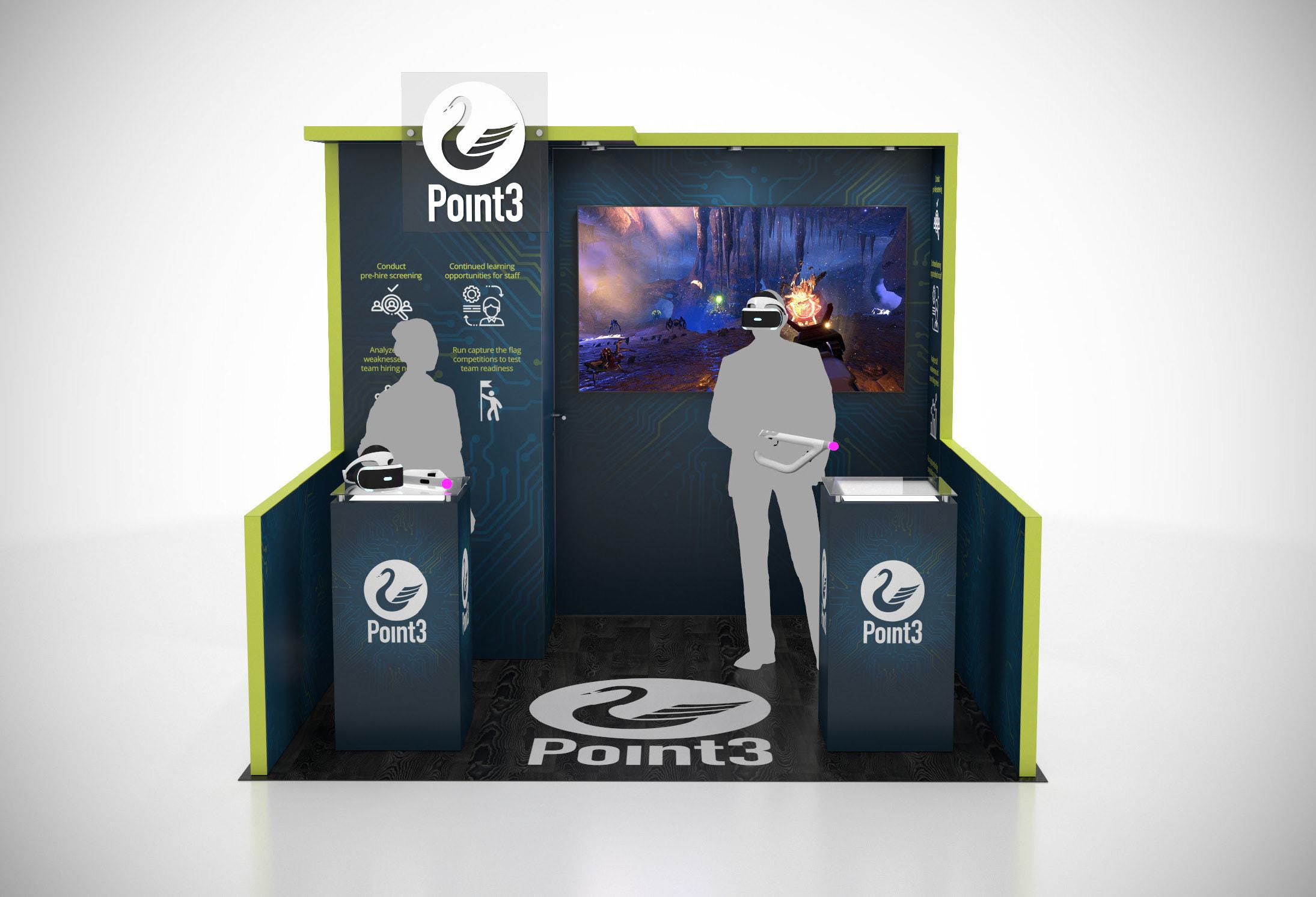 Multiple 10 x 10 Trade Show Exhibit Rental Options for Black Hat