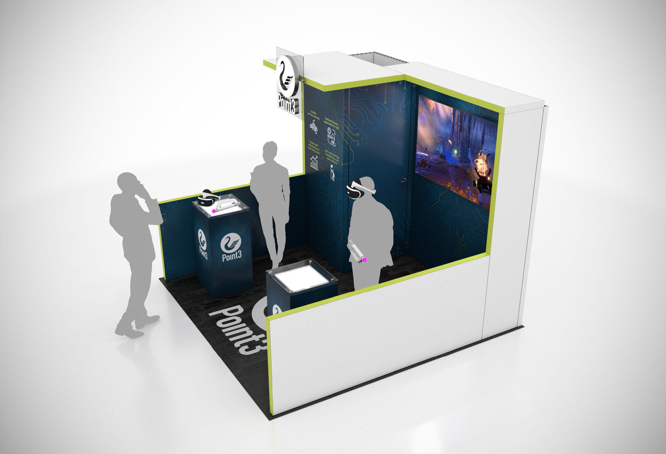 Multiple 10 x 10 Trade Show Exhibit Rental Options for Black Hat
