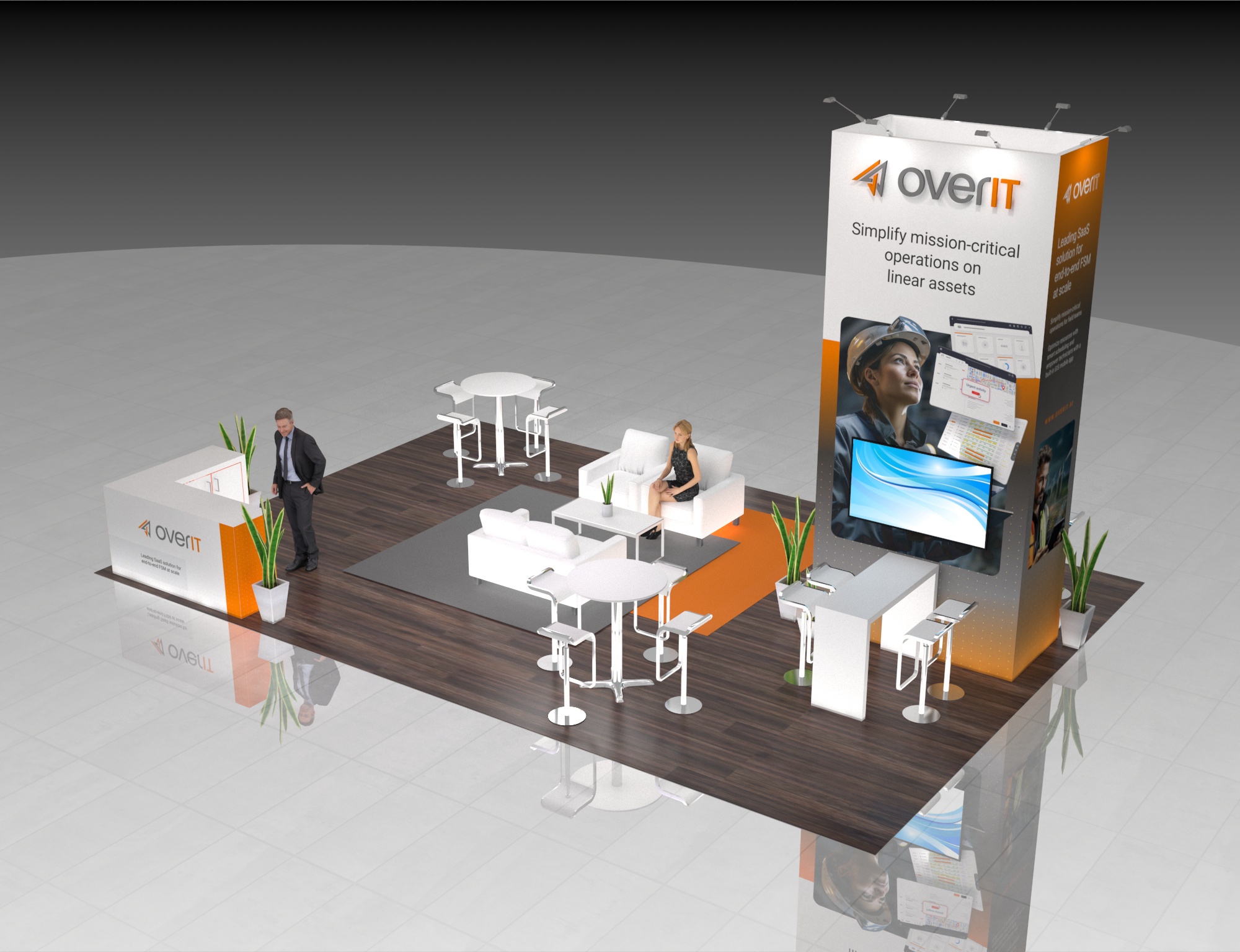 20x30 Island Exhibit Rental Display