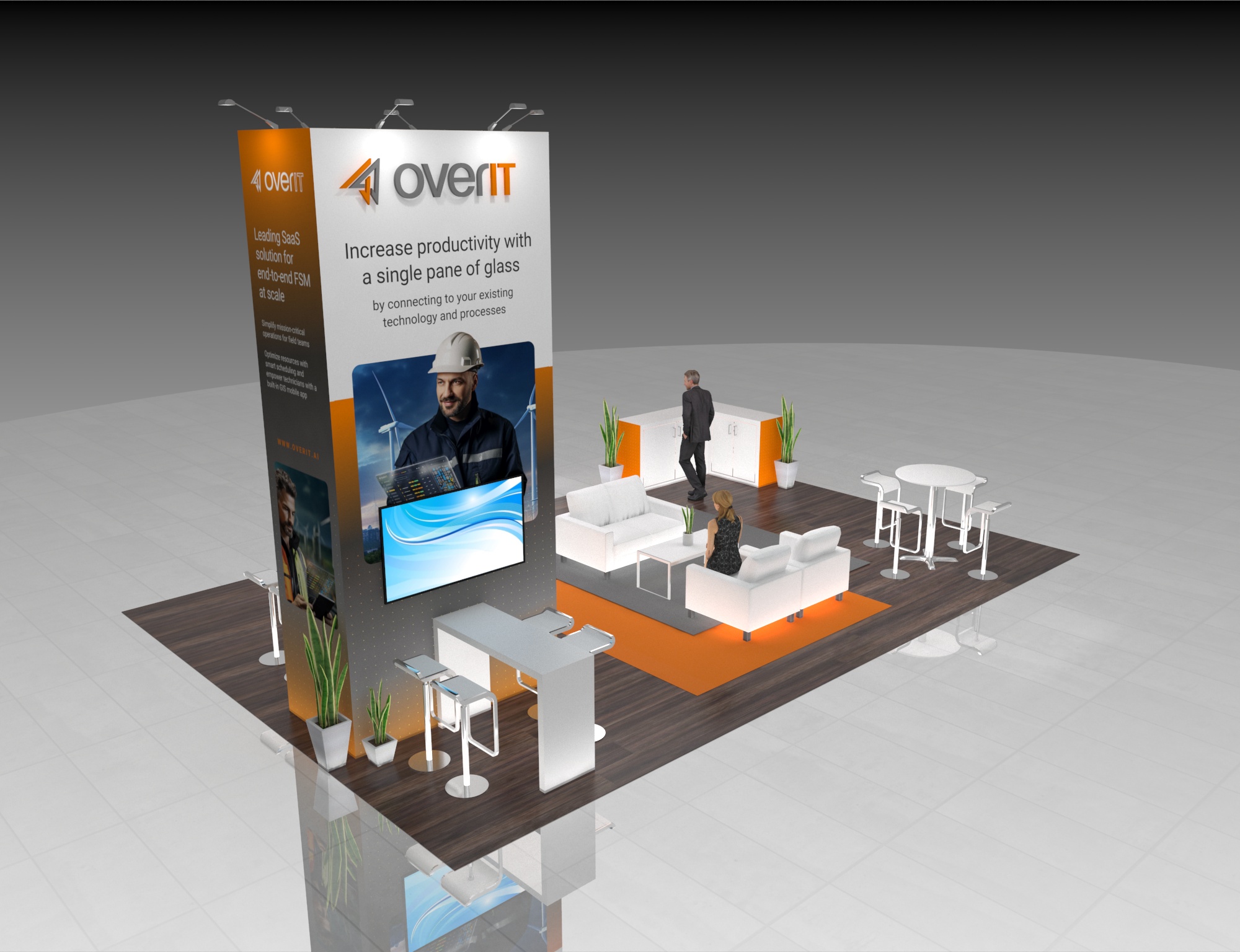 20x30 Island Exhibit Rental Display