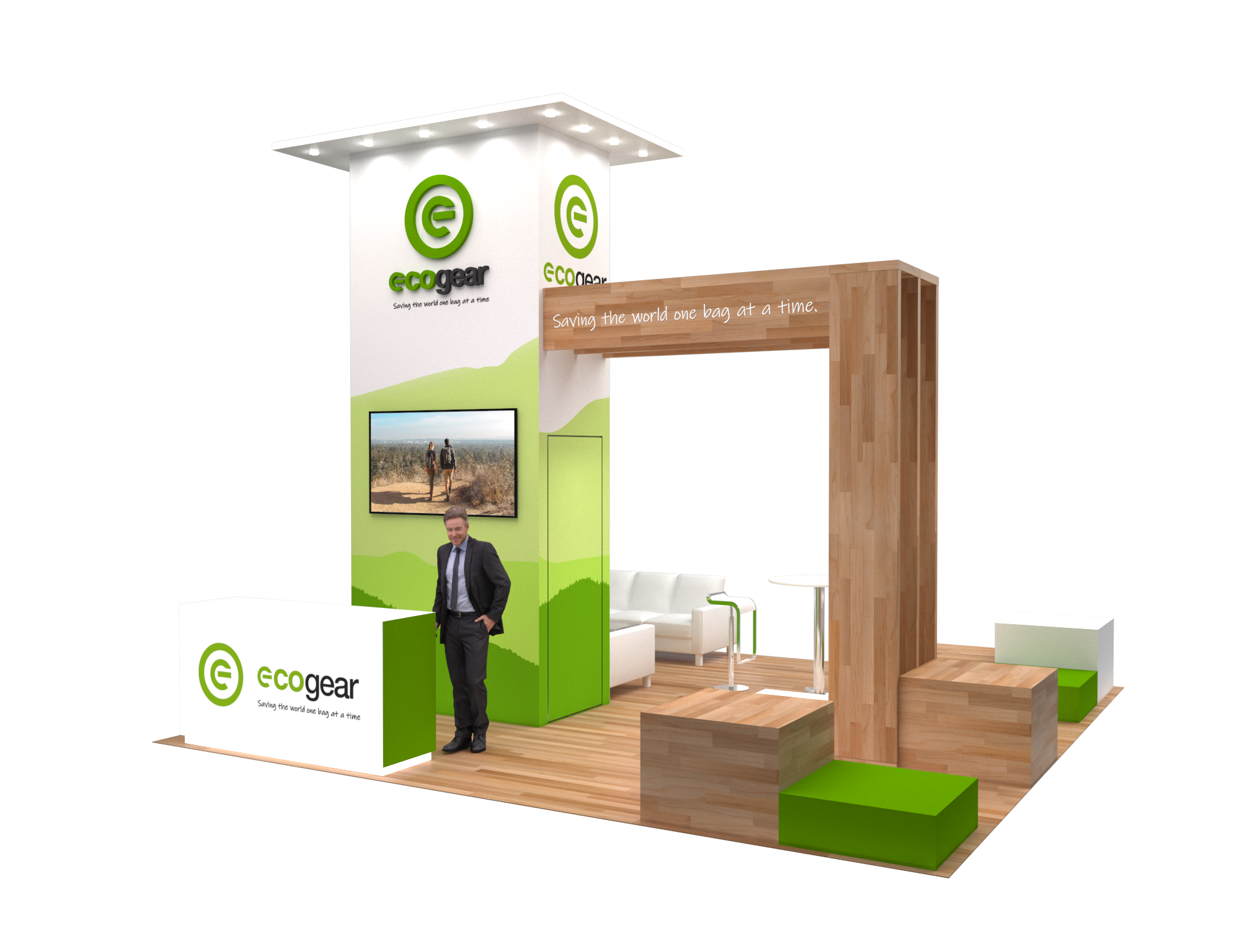 20x20 Outdoor Retail Booth Rental – Eco-Friendly Exhibit for Natural Product Expos