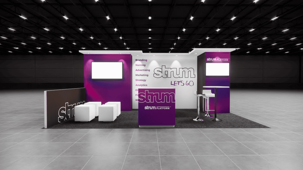 10 x 20 Las Vegas best trade show display rental. “The Showstopper"