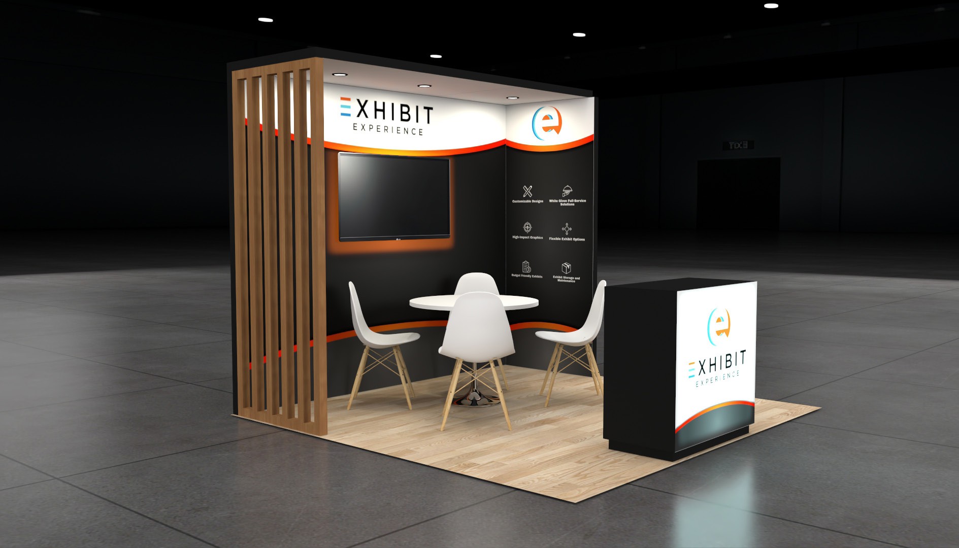 10 x 10 Affordable Trade Show Exhibit Rental Package– Option 4