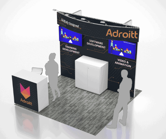 10 x 10 Trade Show Exhibit Rental