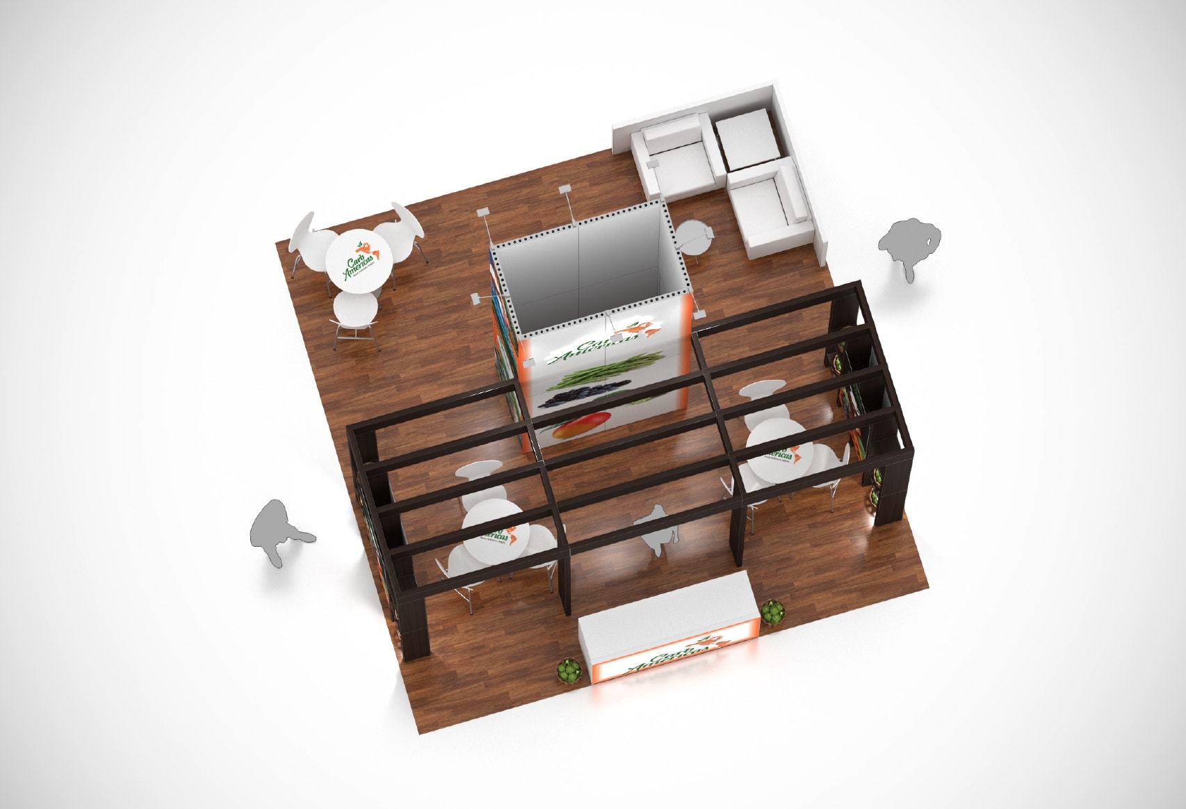 20 x 20 Food & Beverage Trade Show Booth Rental