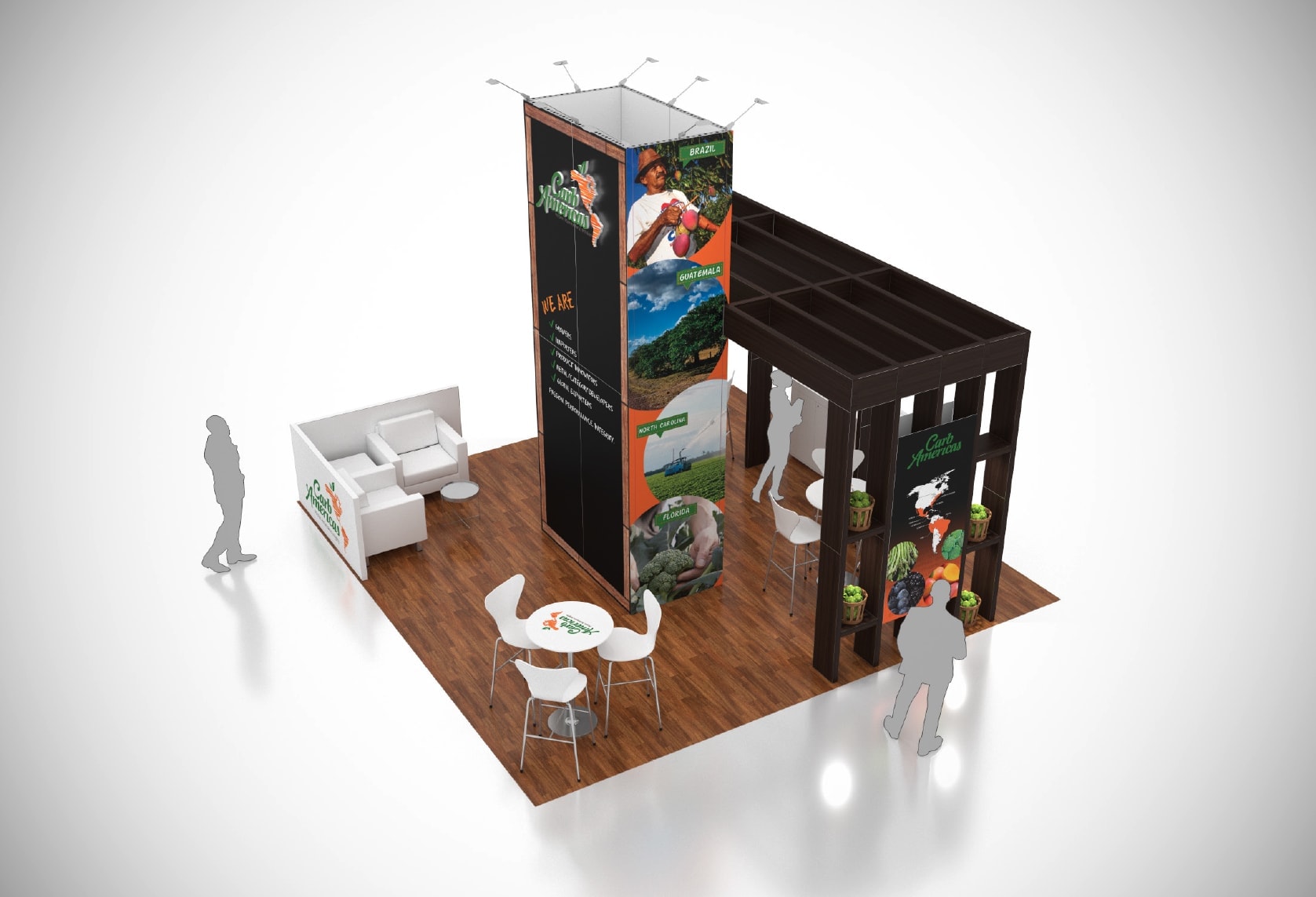 20 x 20 Food & Beverage Trade Show Booth Rental
