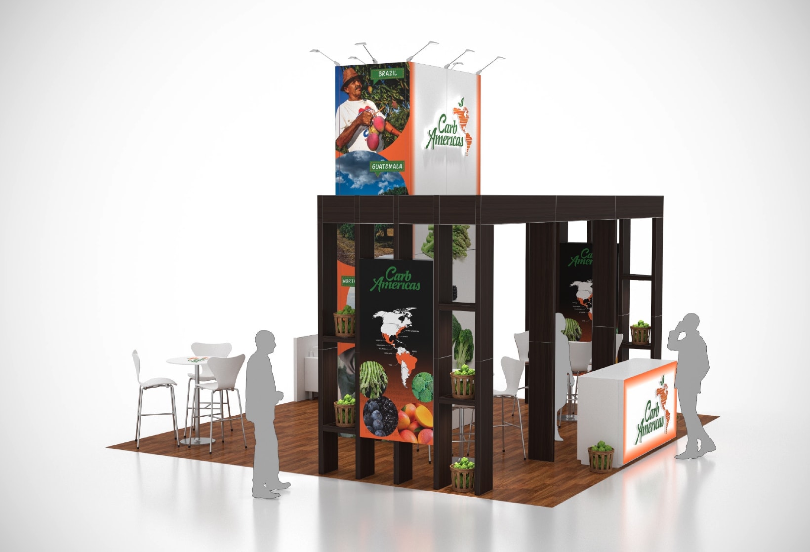 20 x 20 Food & Beverage Trade Show Booth Rental