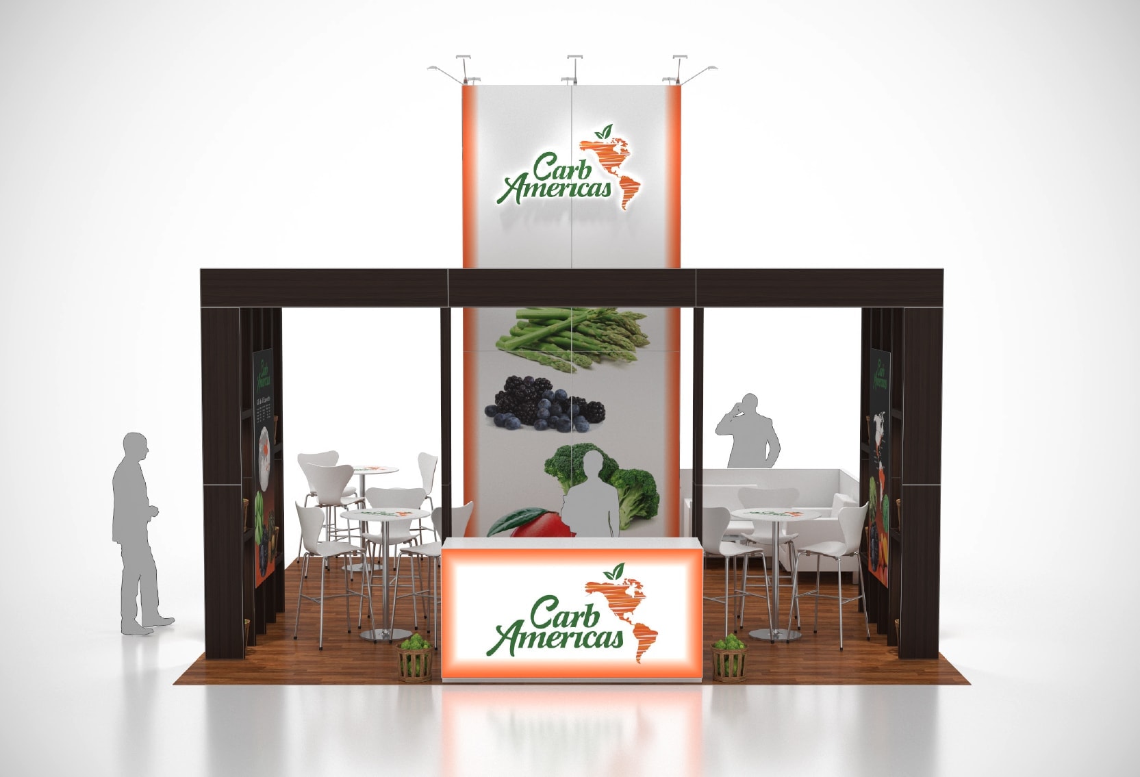 20 x 20 Food & Beverage Trade Show Booth Rental