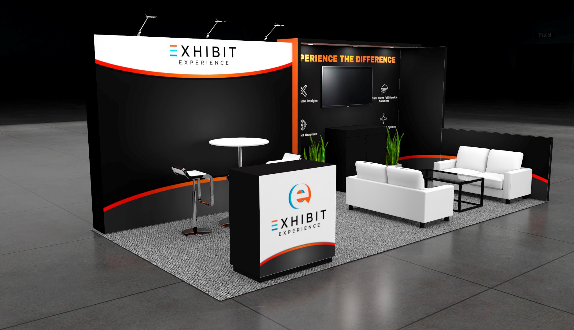 10 x 20 Affordable Trade Show Exhibit Rental Package – Option 4