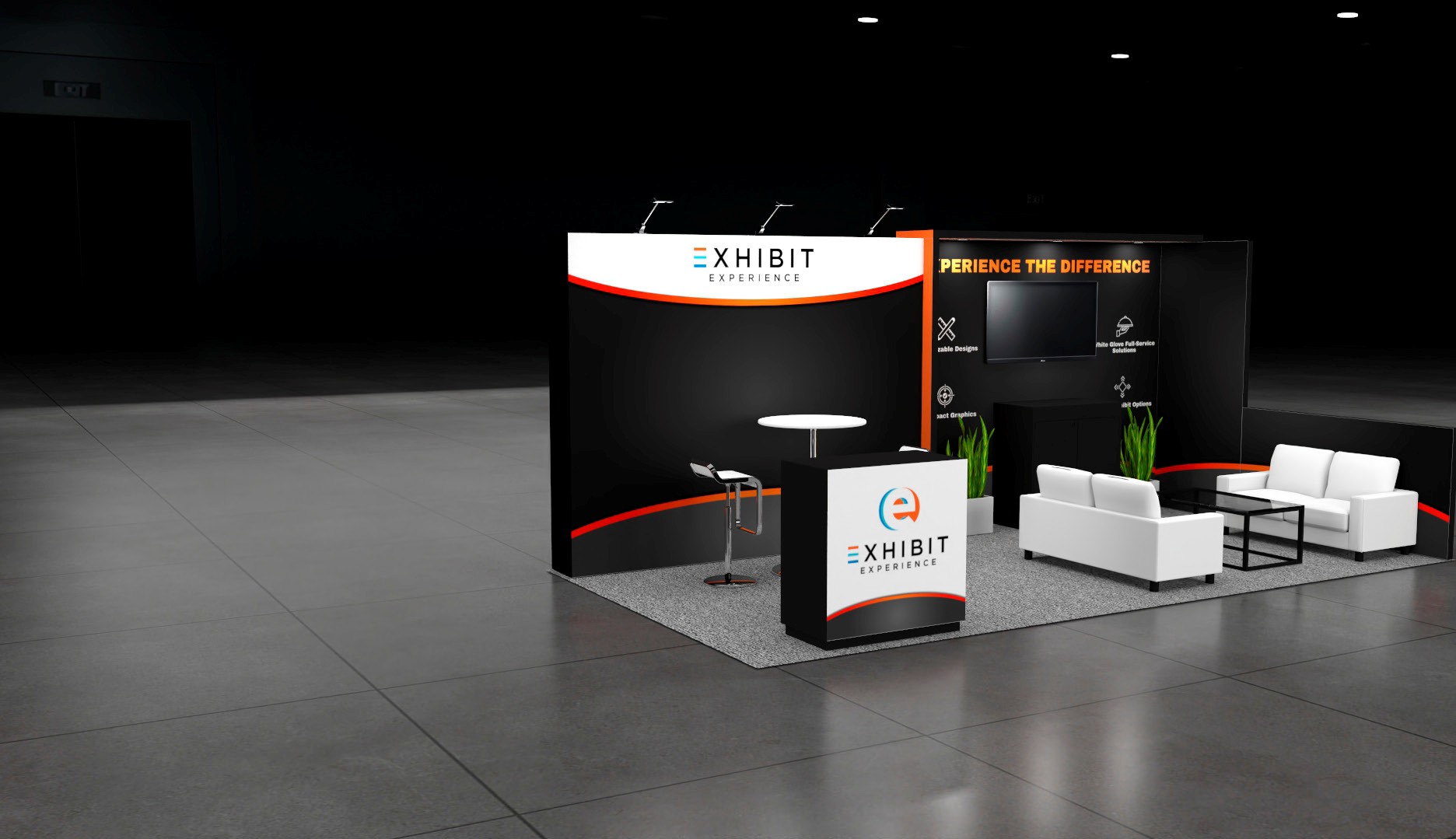 10 x 20 Affordable Trade Show Exhibit Rental Package – Option 4