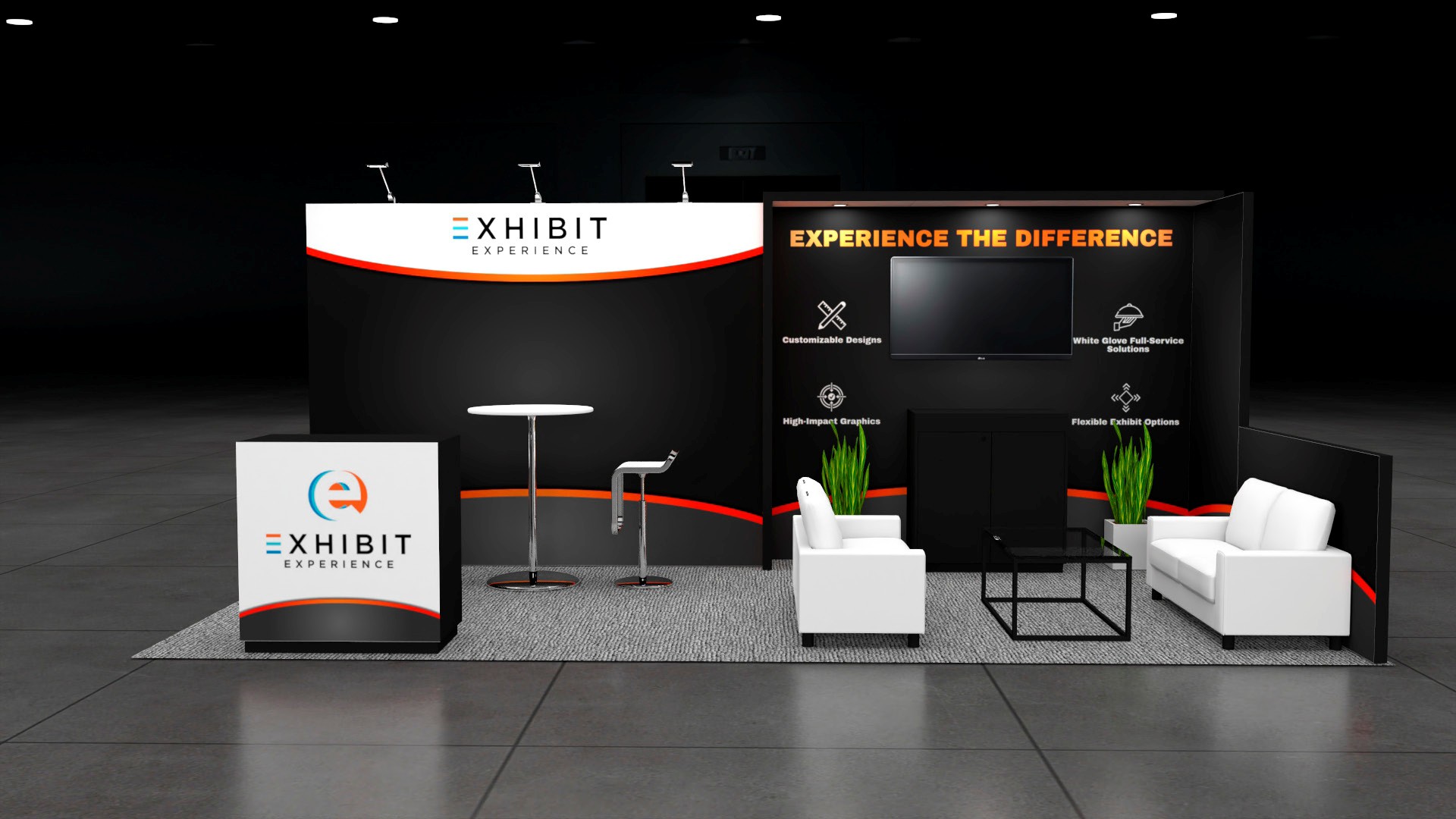 10 x 20 Affordable Trade Show Exhibit Rental Package – Option 4