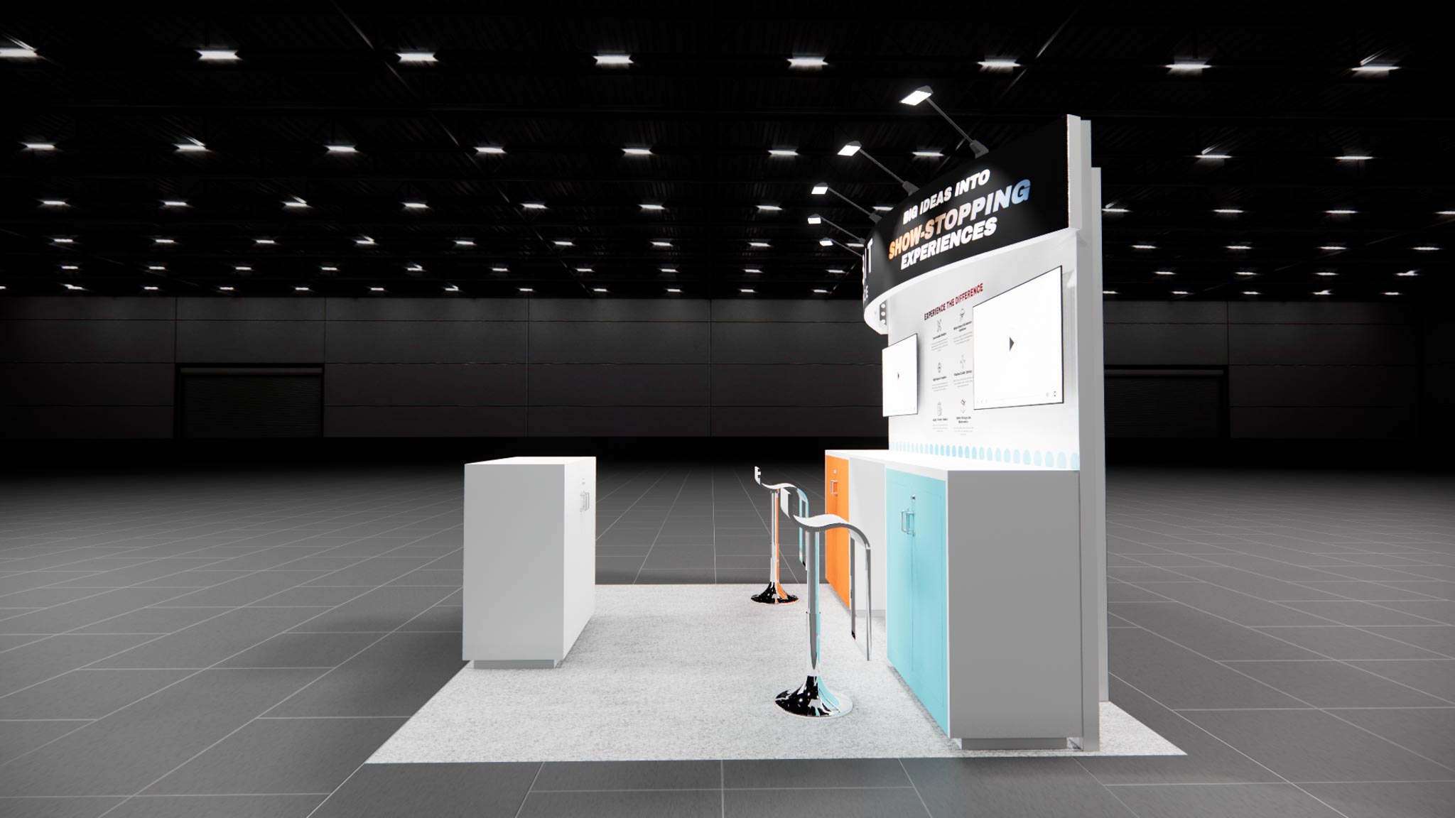 10 x 10 Affordable Trade Show Exhibit Rental Package – Option 7
