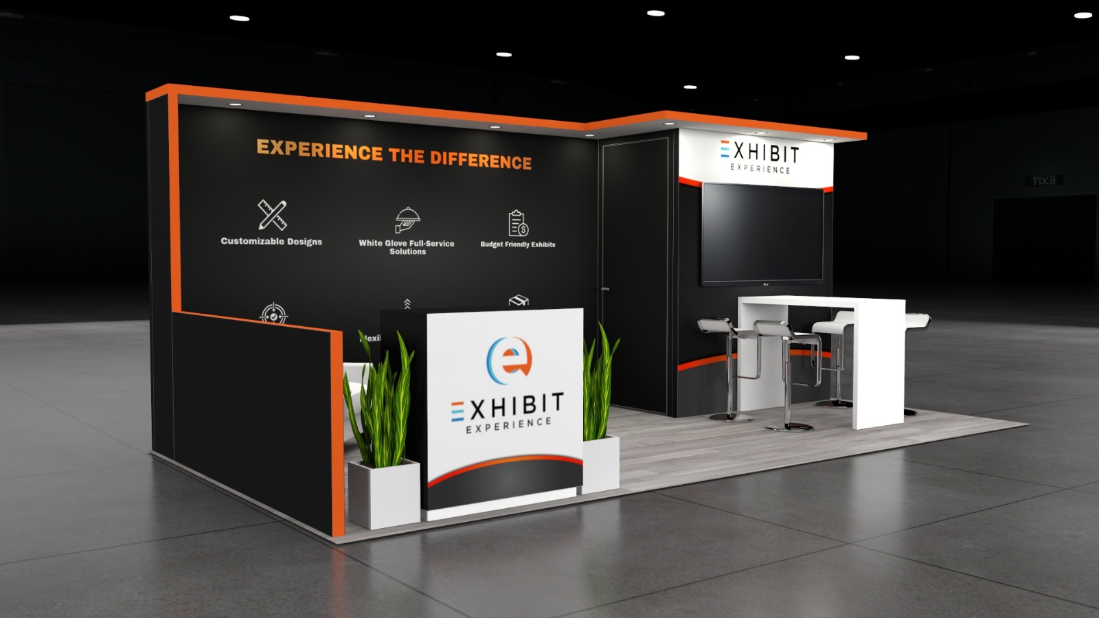 10 x 20 Affordable Trade Show Exhibit Rental Package – Option 1