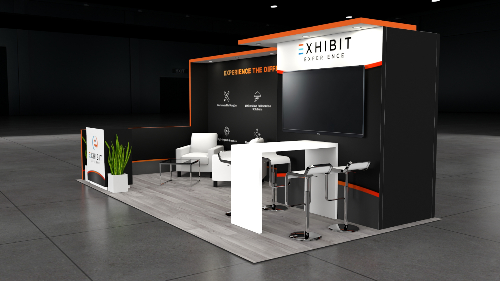 10 x 20 Affordable Trade Show Exhibit Rental Package – Option 1
