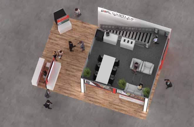 20x30 Two Story Trade Show Booth Rental – Compact Double Deck
