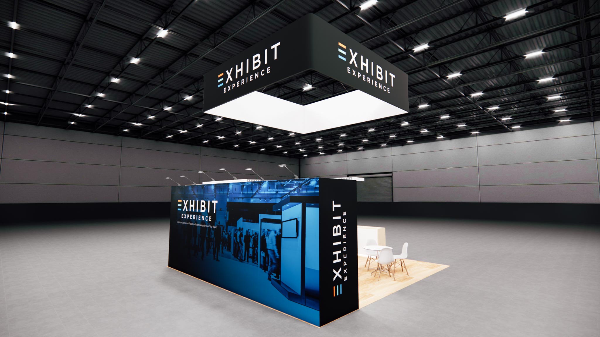 20 x 20 Affordable Trade Show Exhibit Rental Package - Option 1