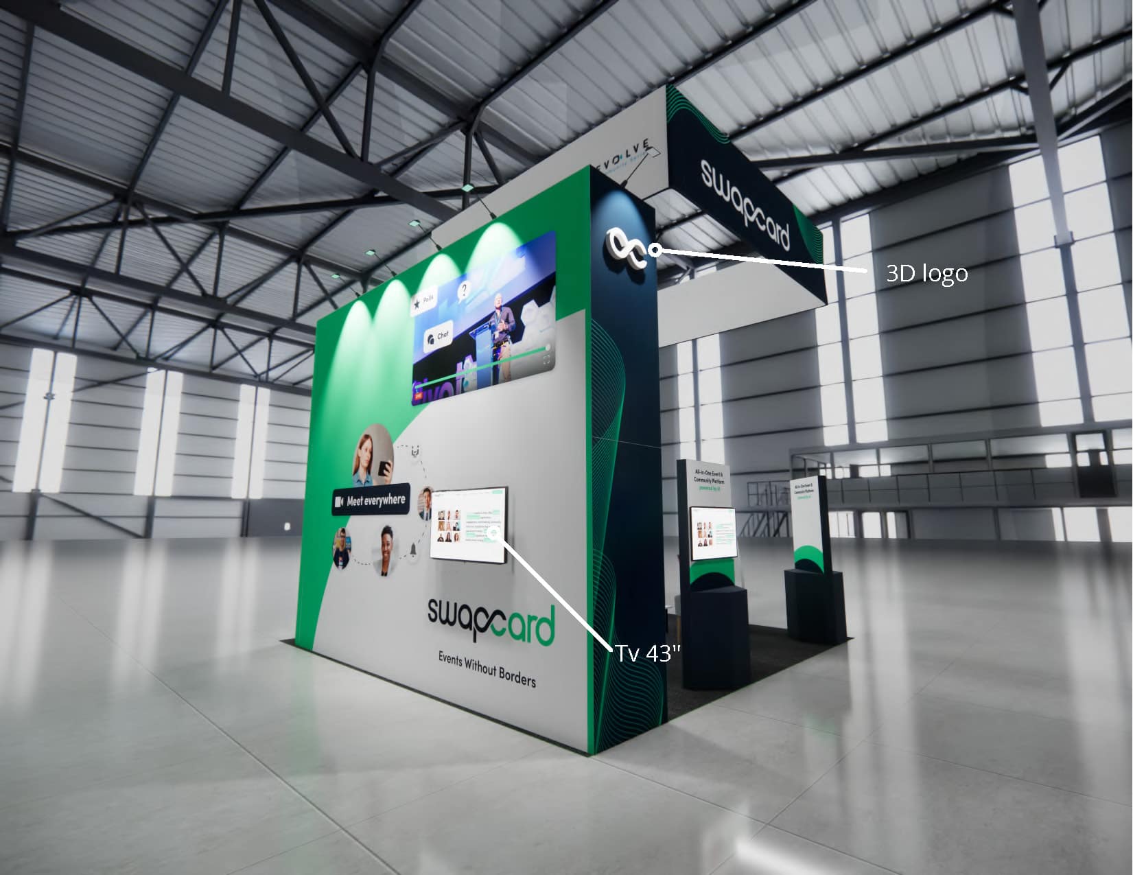 IAAPA trade show stand rental 20 x 20