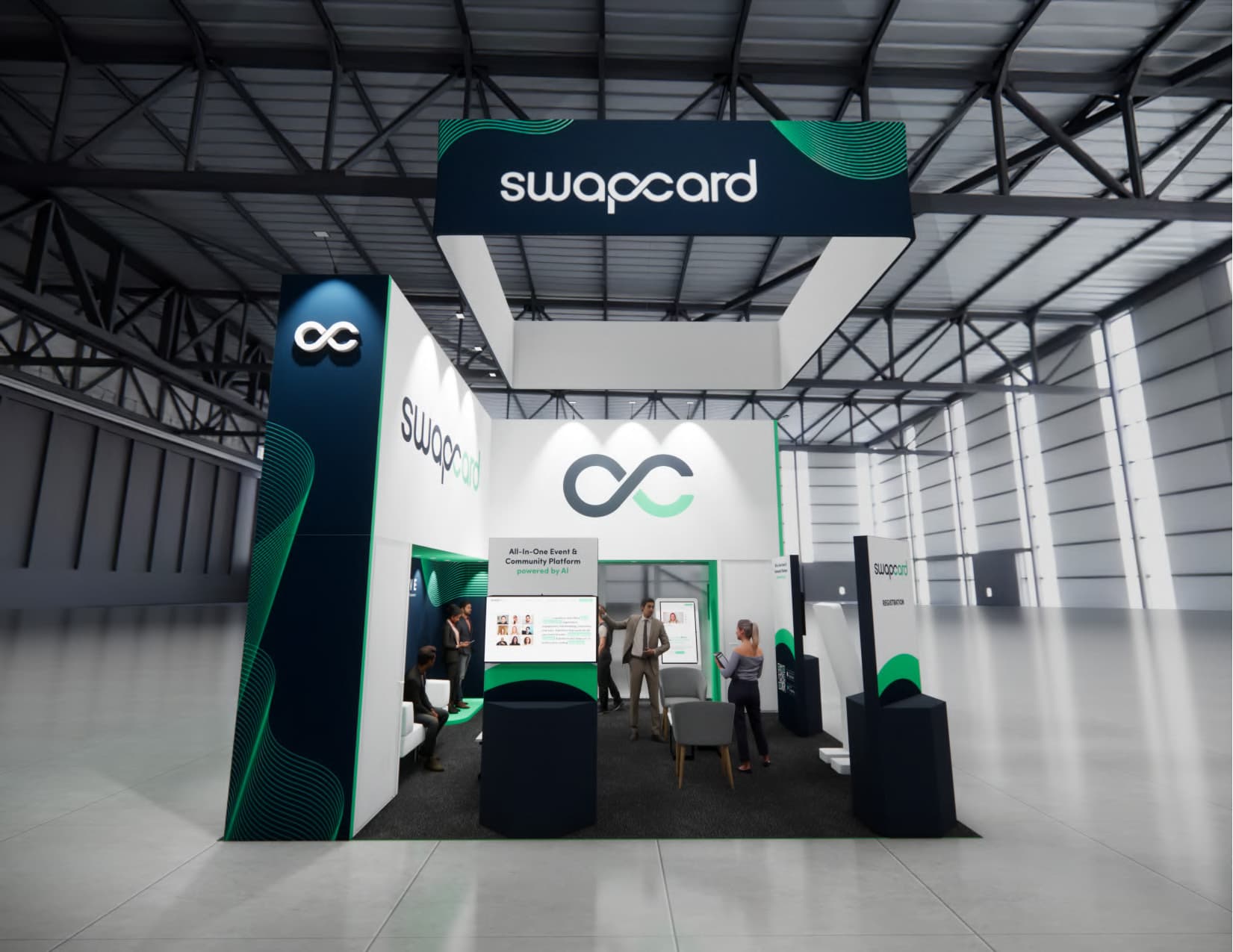 IAAPA trade show stand rental 20 x 20