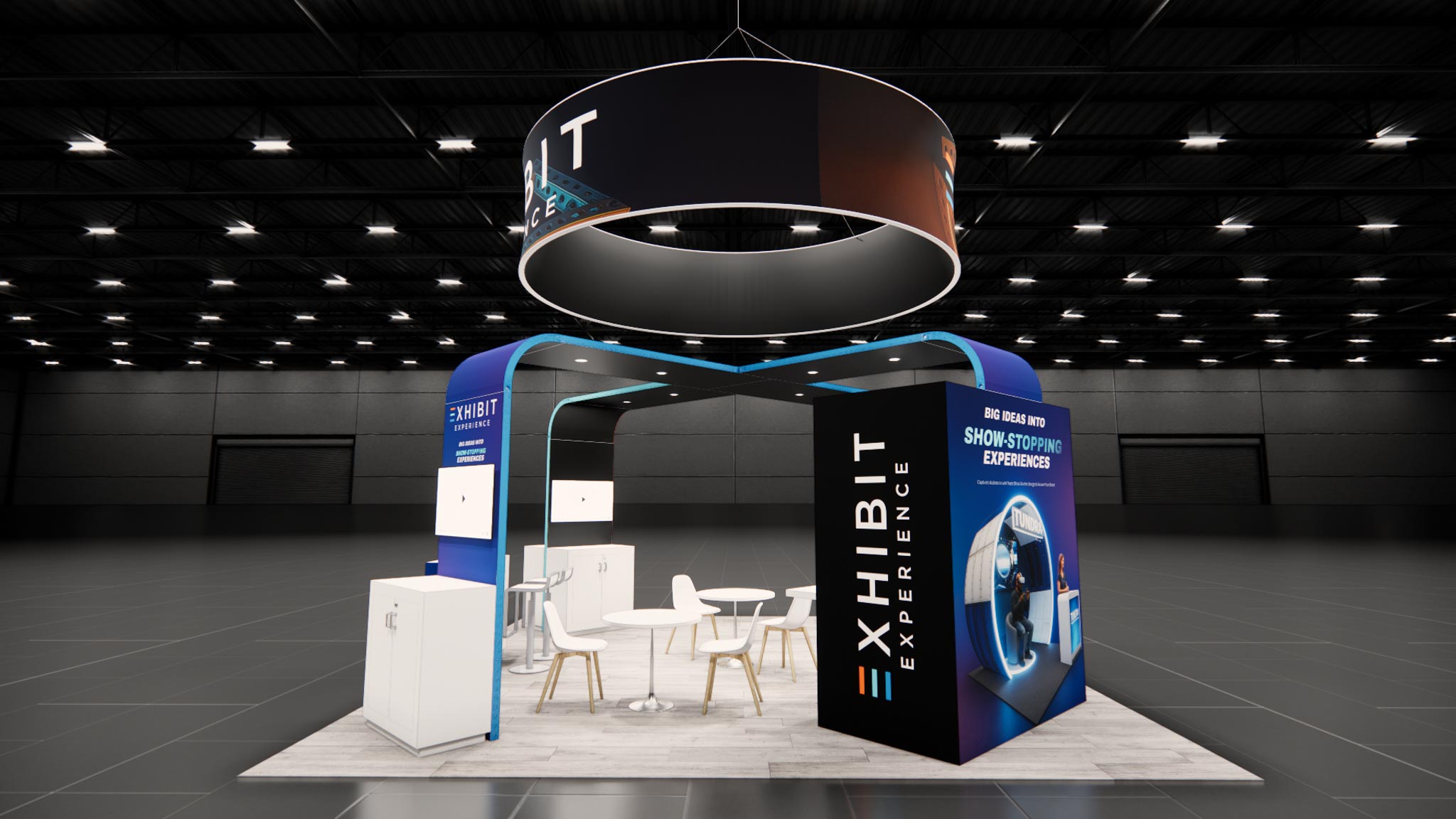 20 x 20 Affordable Trade Show Exhibit Rental Package - Option 4