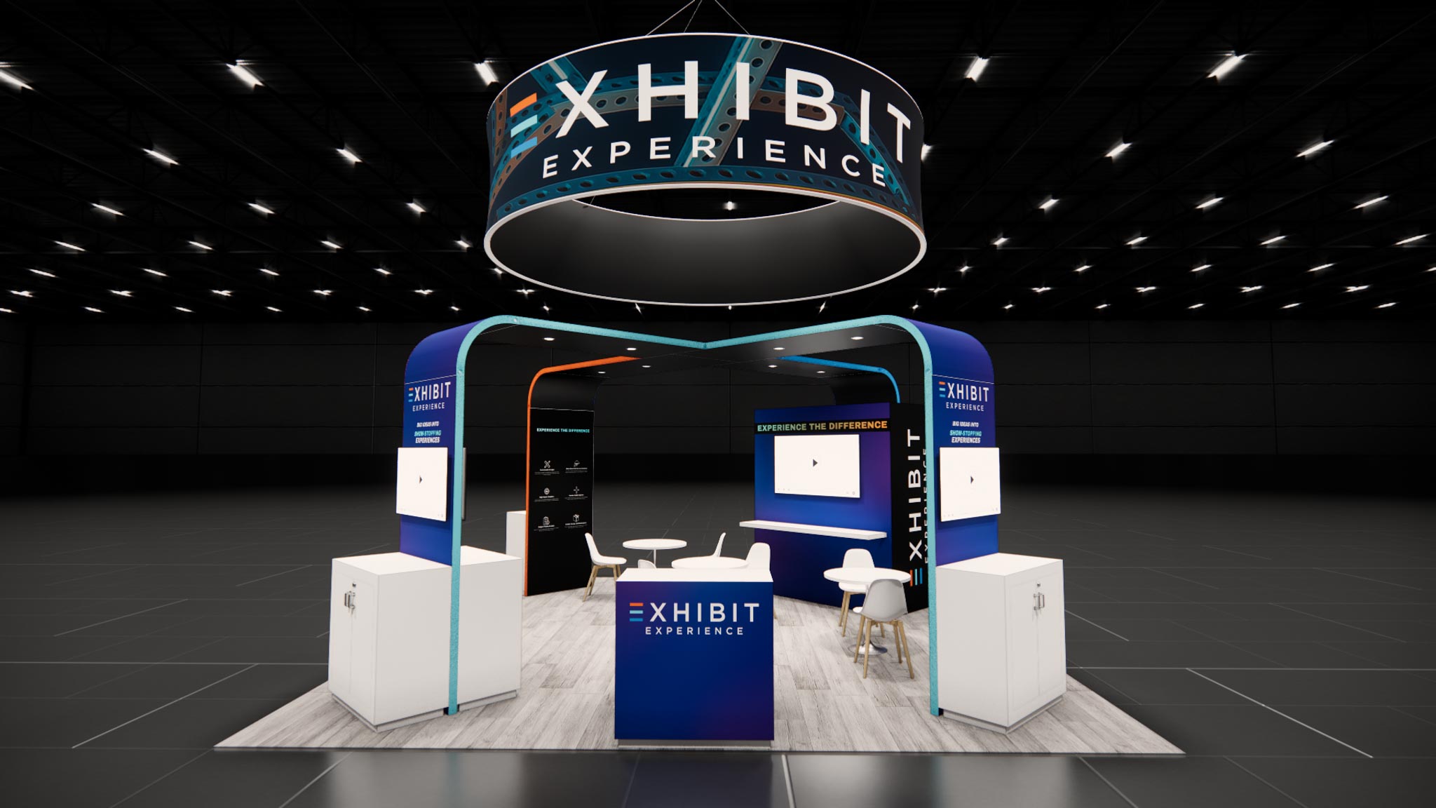 20 x 20 Affordable Trade Show Exhibit Rental Package - Option 4