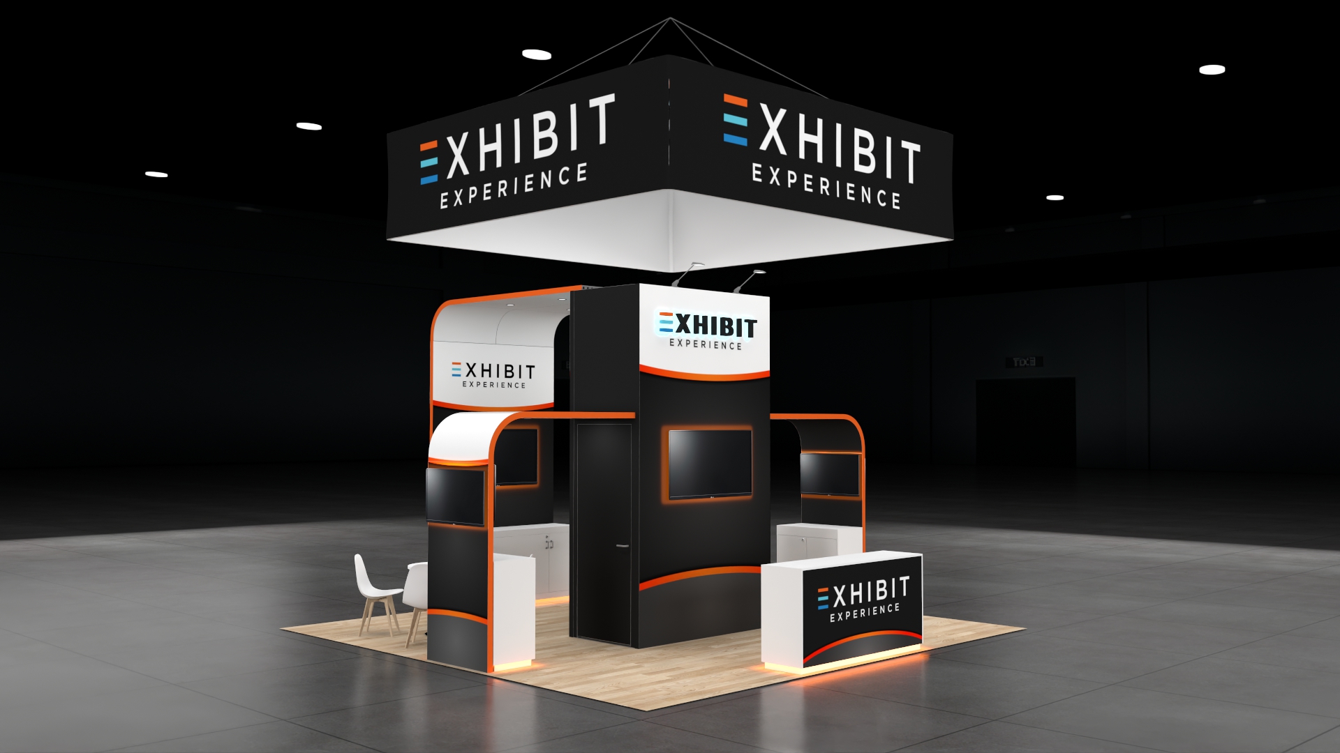 20 x 20 Affordable Trade Show Exhibit Rental Package – Option 2