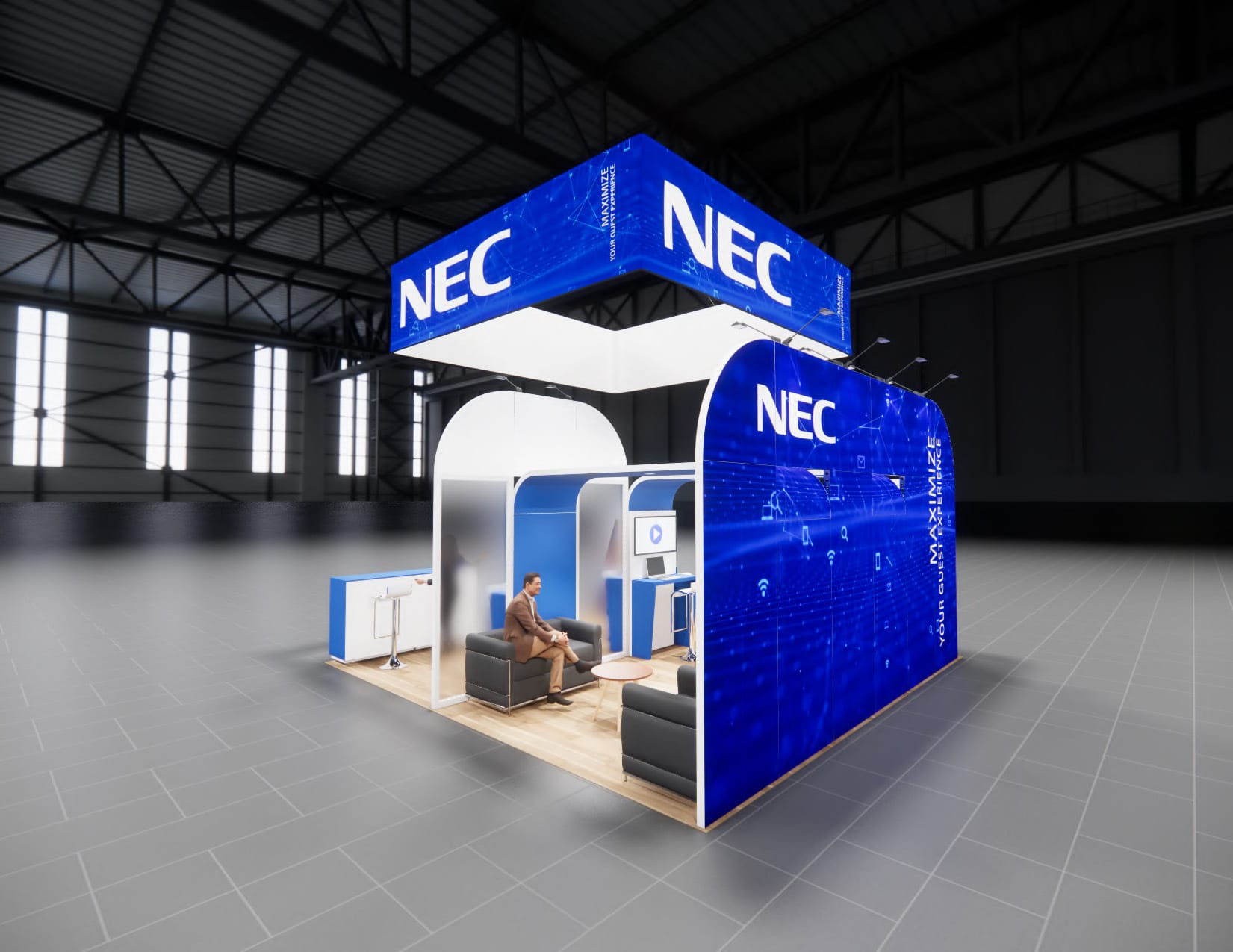 IFE Las Vegas trade show exhibit rental 20 x 20