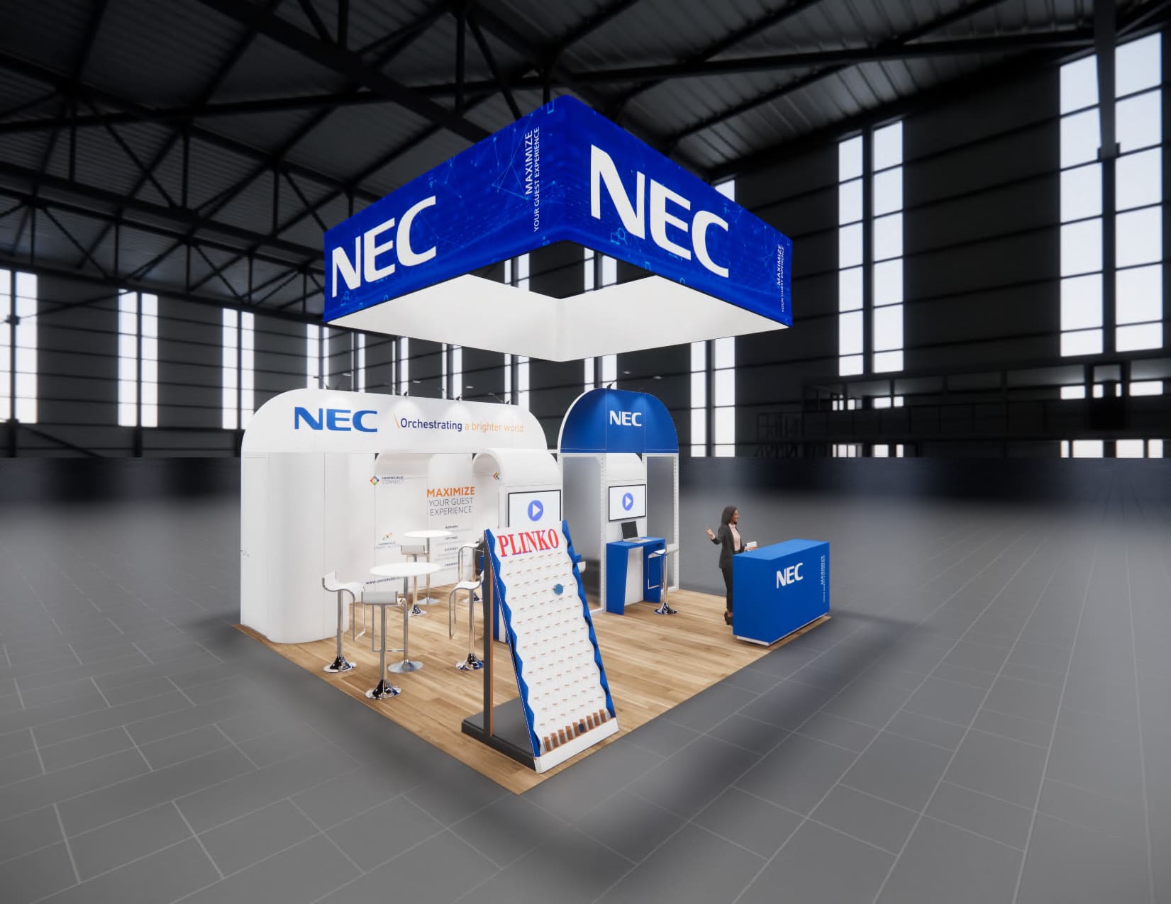 IFE Las Vegas trade show exhibit rental 20 x 20