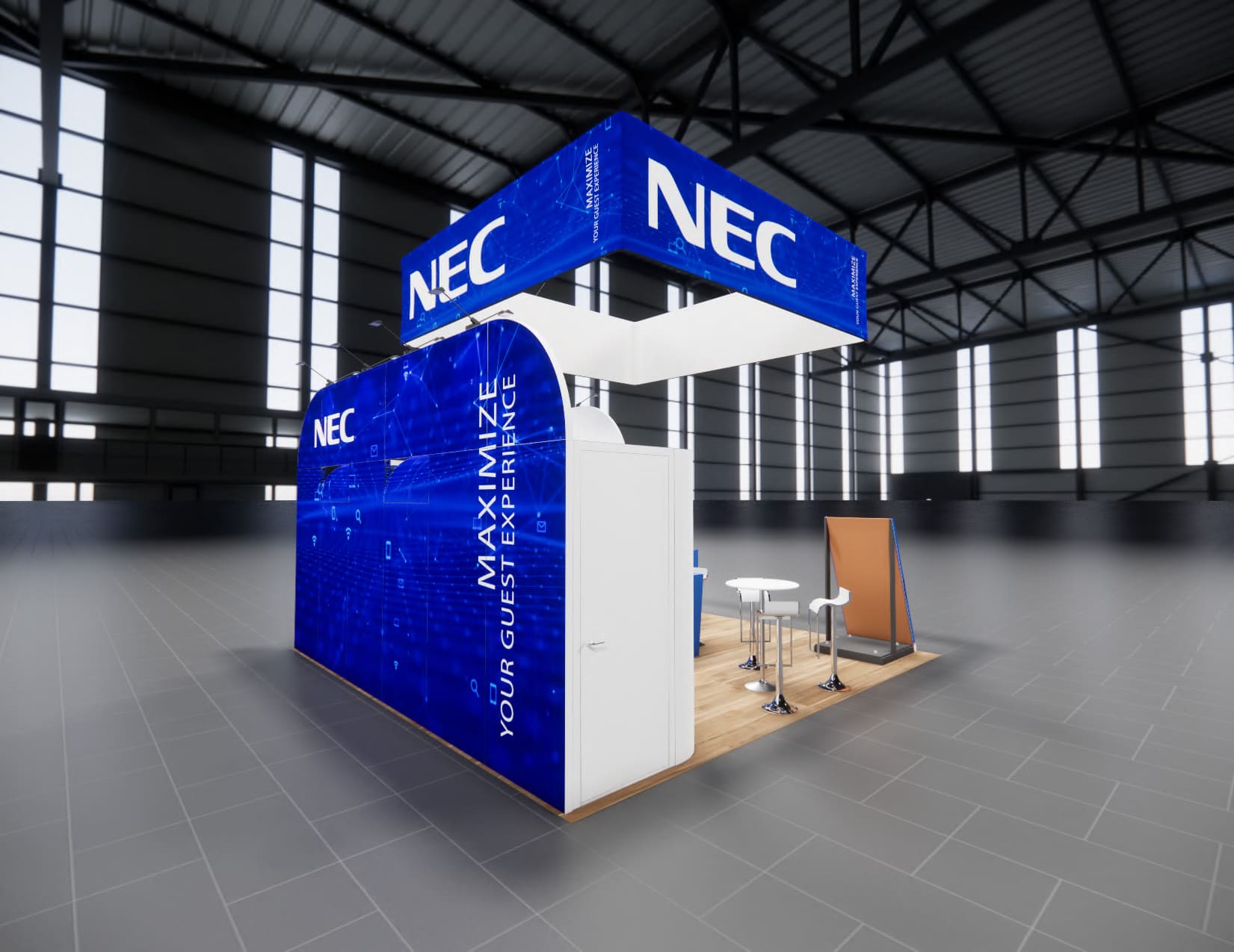 IFE Las Vegas trade show exhibit rental 20 x 20