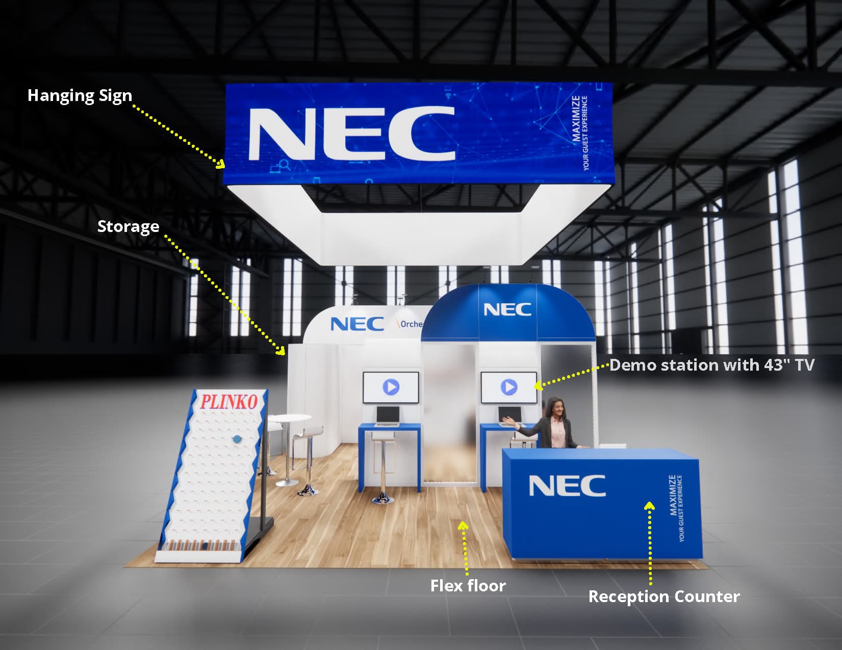 IFE Las Vegas trade show exhibit rental 20 x 20