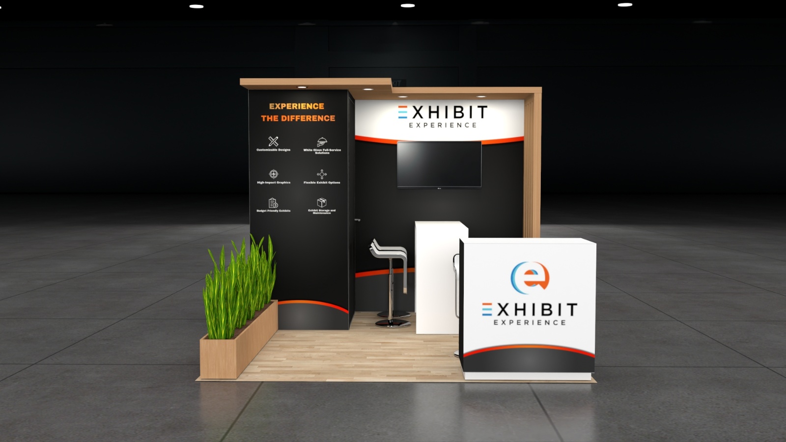 10 x 10 Affordable Trade Show Exhibit Rental Package - Option 1