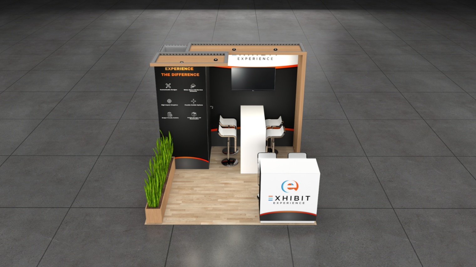 10 x 10 Affordable Trade Show Exhibit Rental Package - Option 1