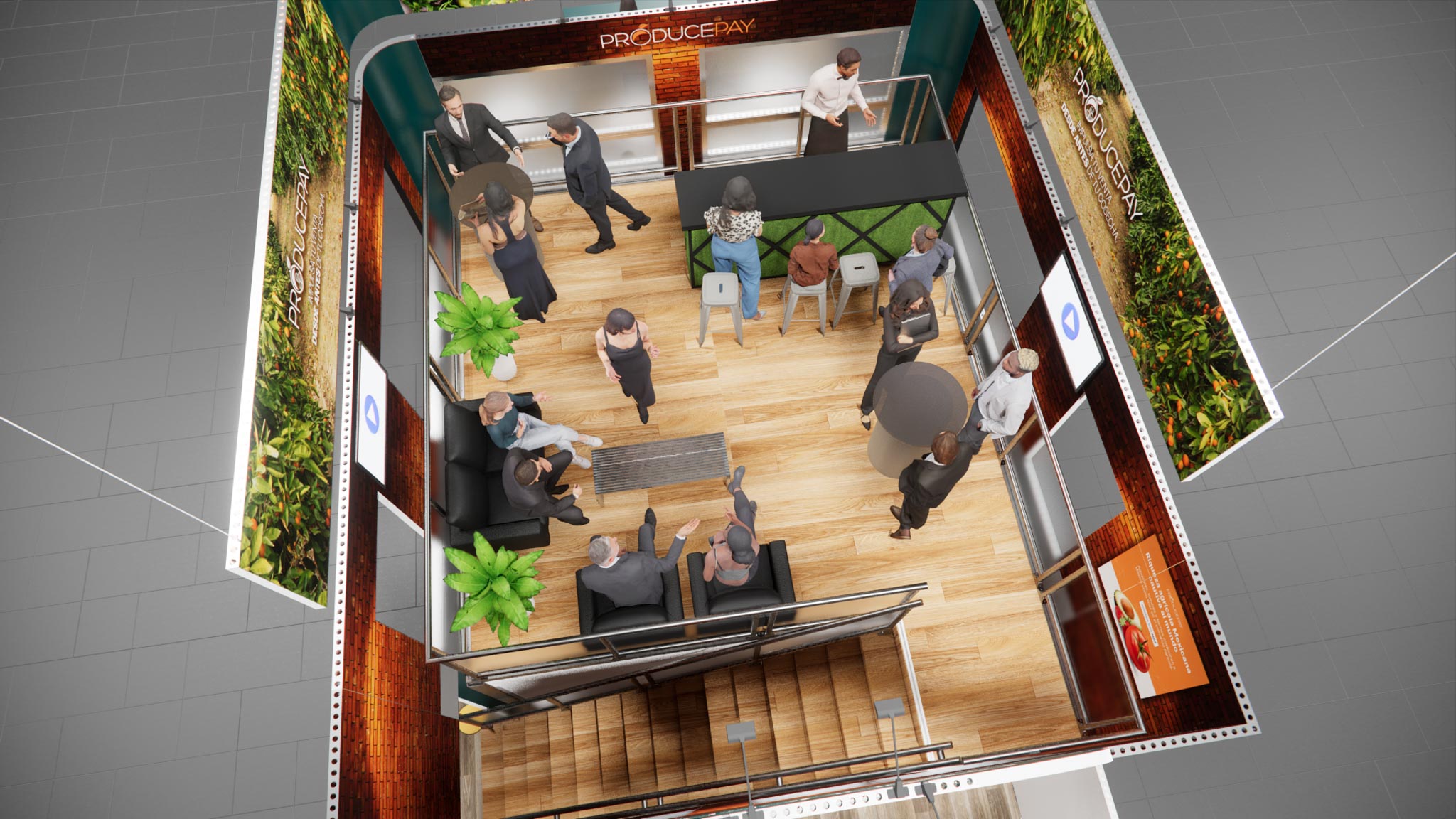 20 x 40 Trade Show Double Deck Exhibit Rental