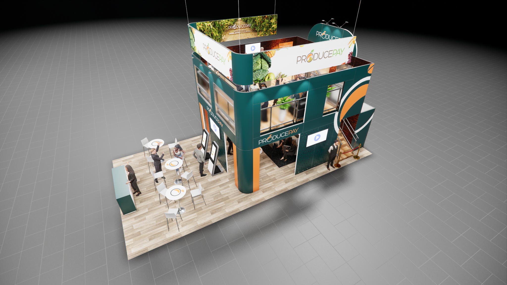 20 x 40 Trade Show Double Deck Exhibit Rental