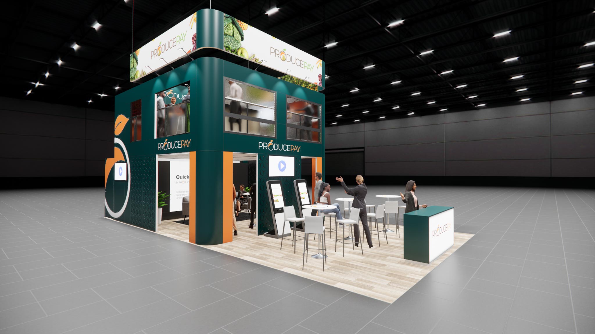 20 x 40 Trade Show Double Deck Exhibit Rental