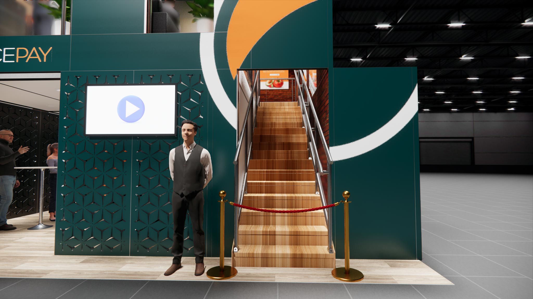 20 x 40 Trade Show Double Deck Exhibit Rental